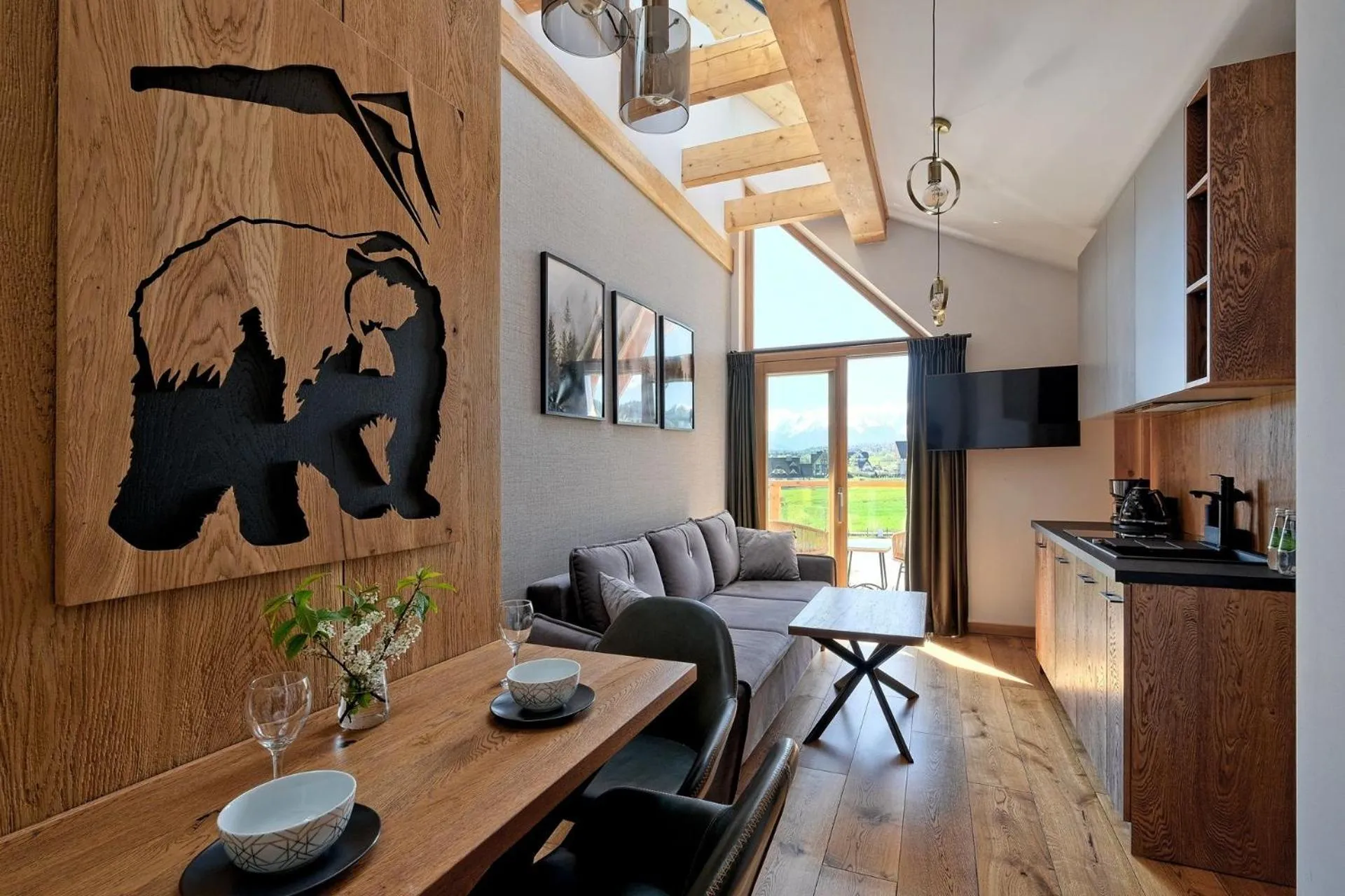 Kitchen or kitchenette in Białka Residence Ski - 50 m do Termy Bania Odkryj-Białke