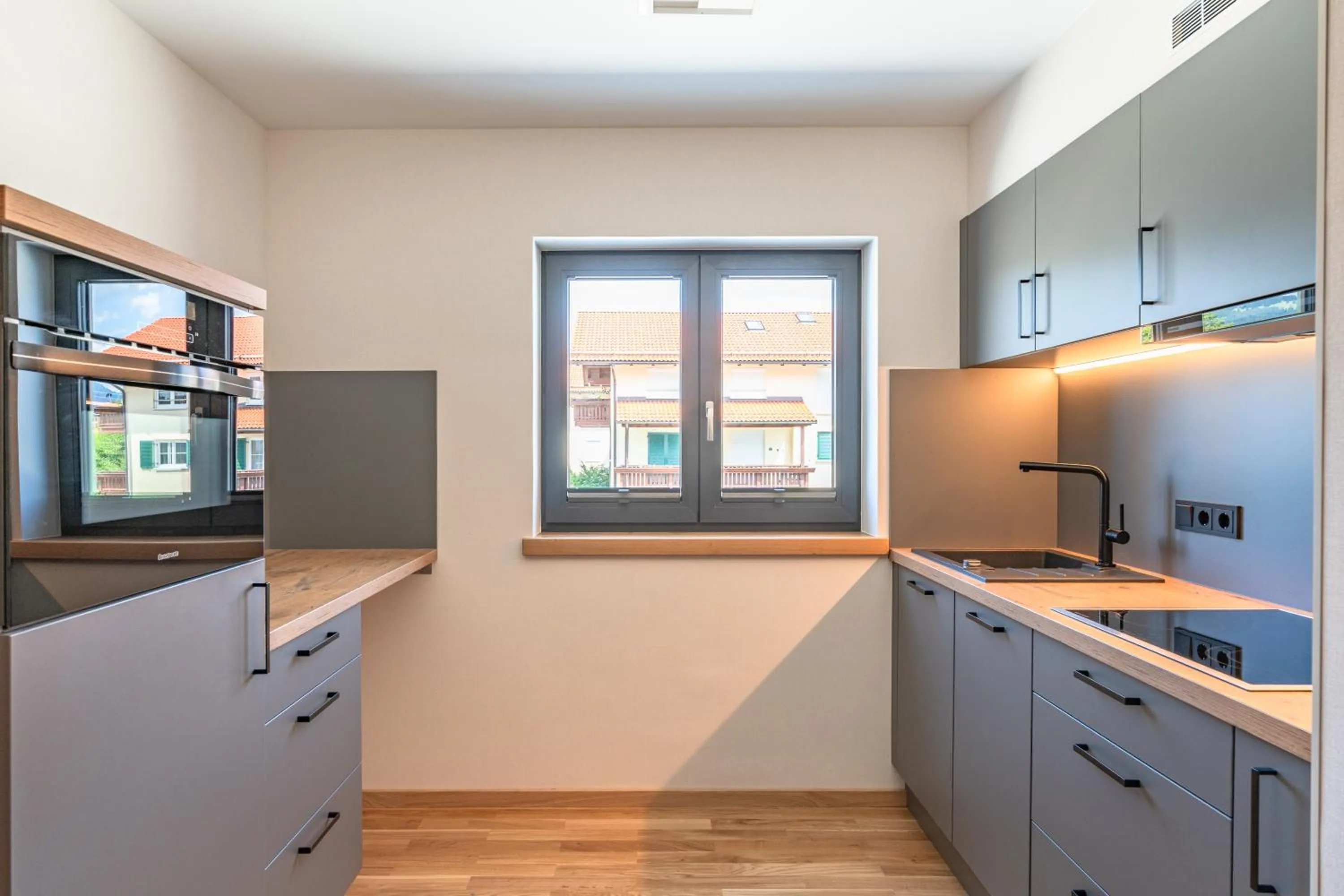 Kitchen or kitchenette in Hotel Alpensonne