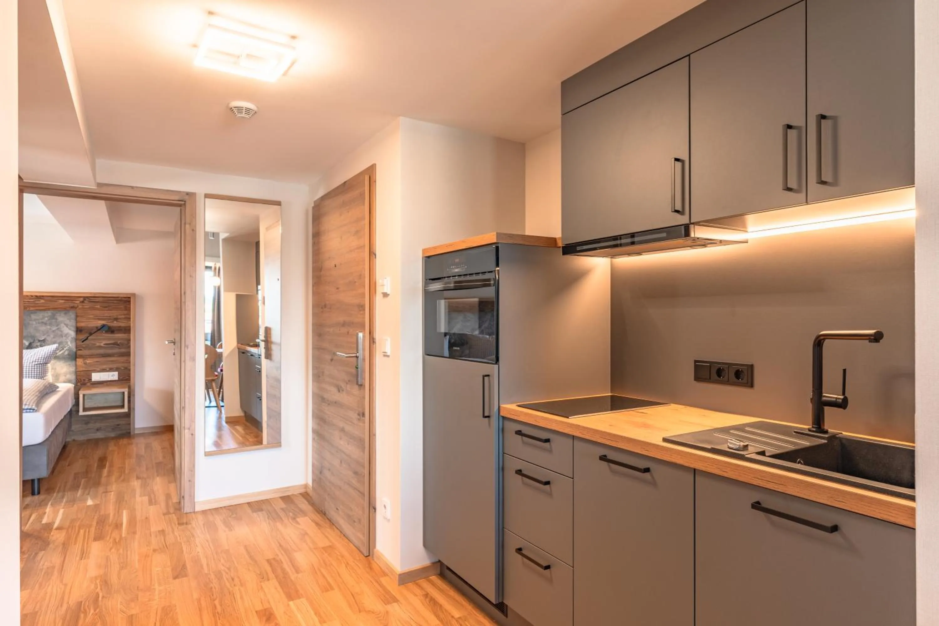 Kitchen or kitchenette in Hotel Alpensonne
