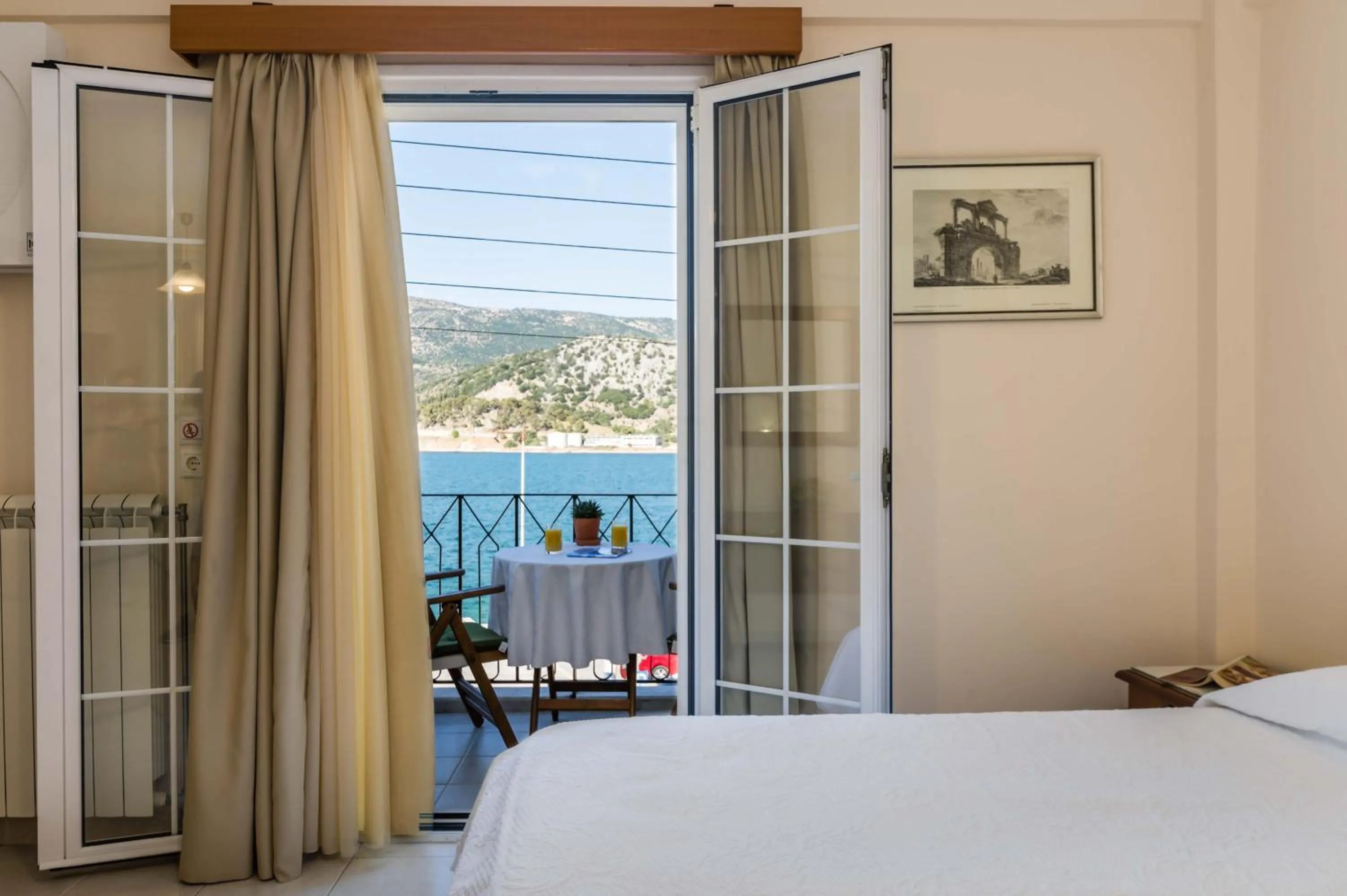 View (from property/room), Bed in Rouchotas Apartments