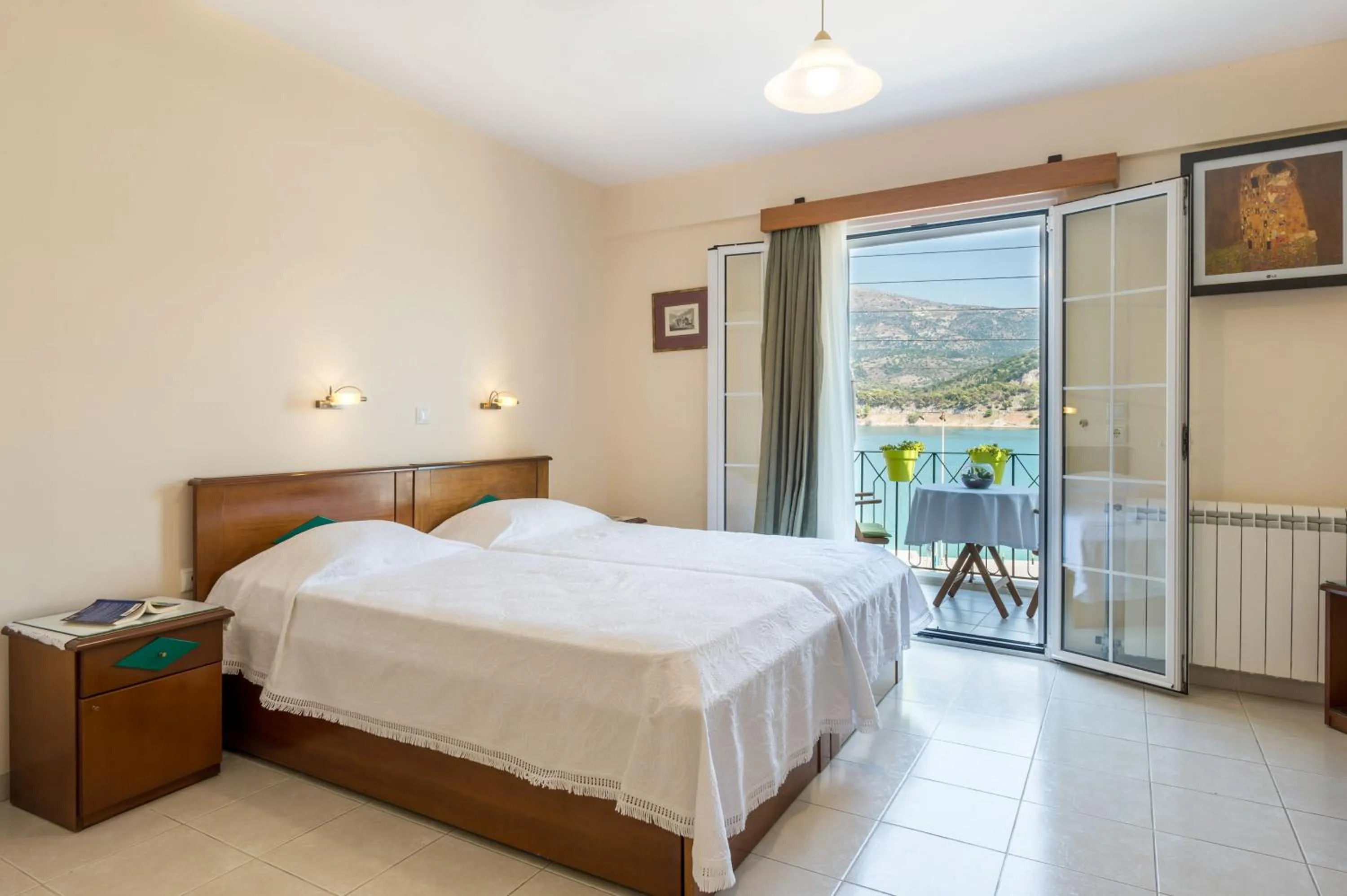 Bed in Rouchotas Apartments