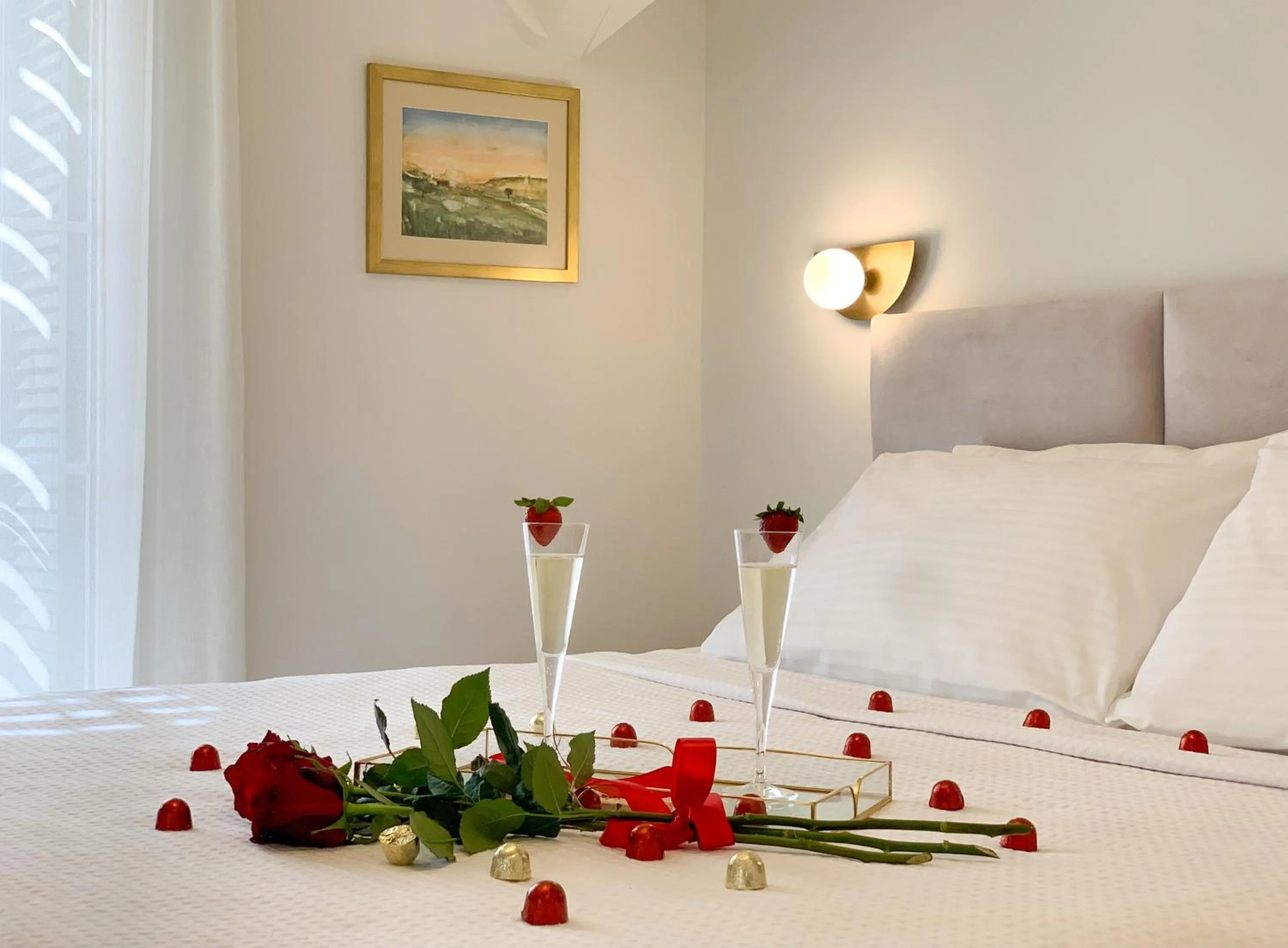 Bed in Rouchotas Apartments