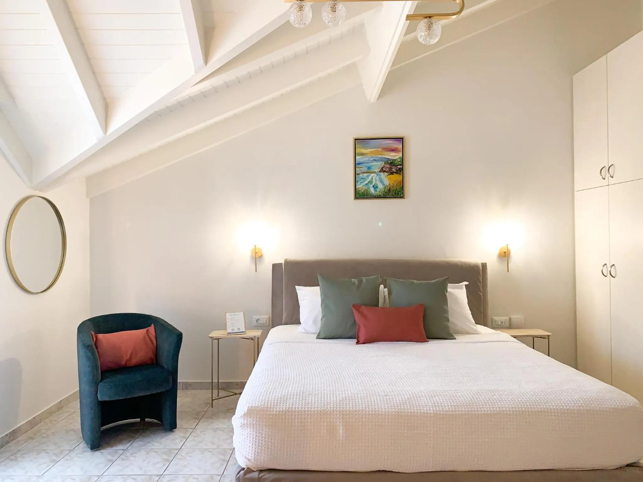 Bed in Rouchotas Apartments