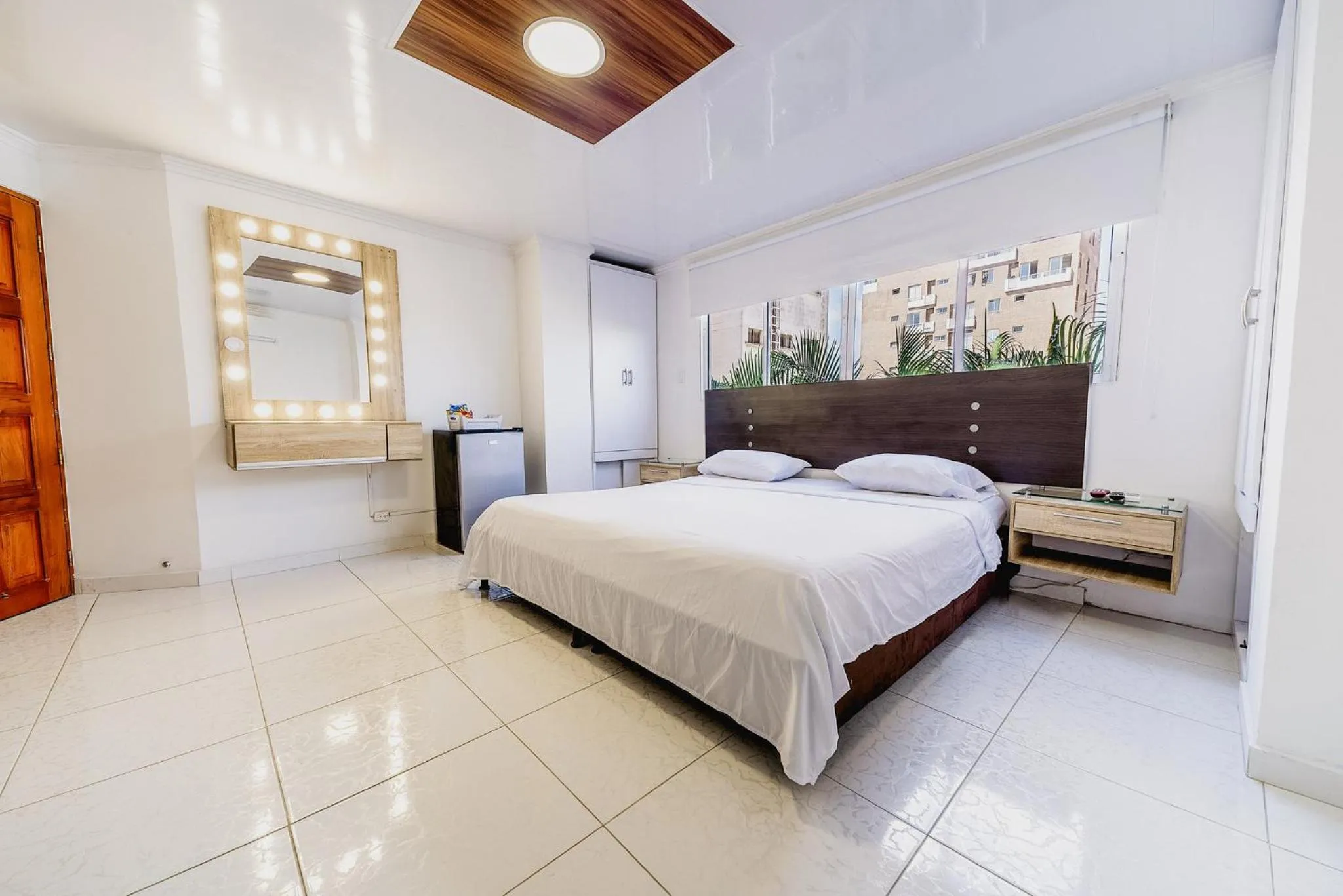 Bed in Villa Santos Apartaestudios