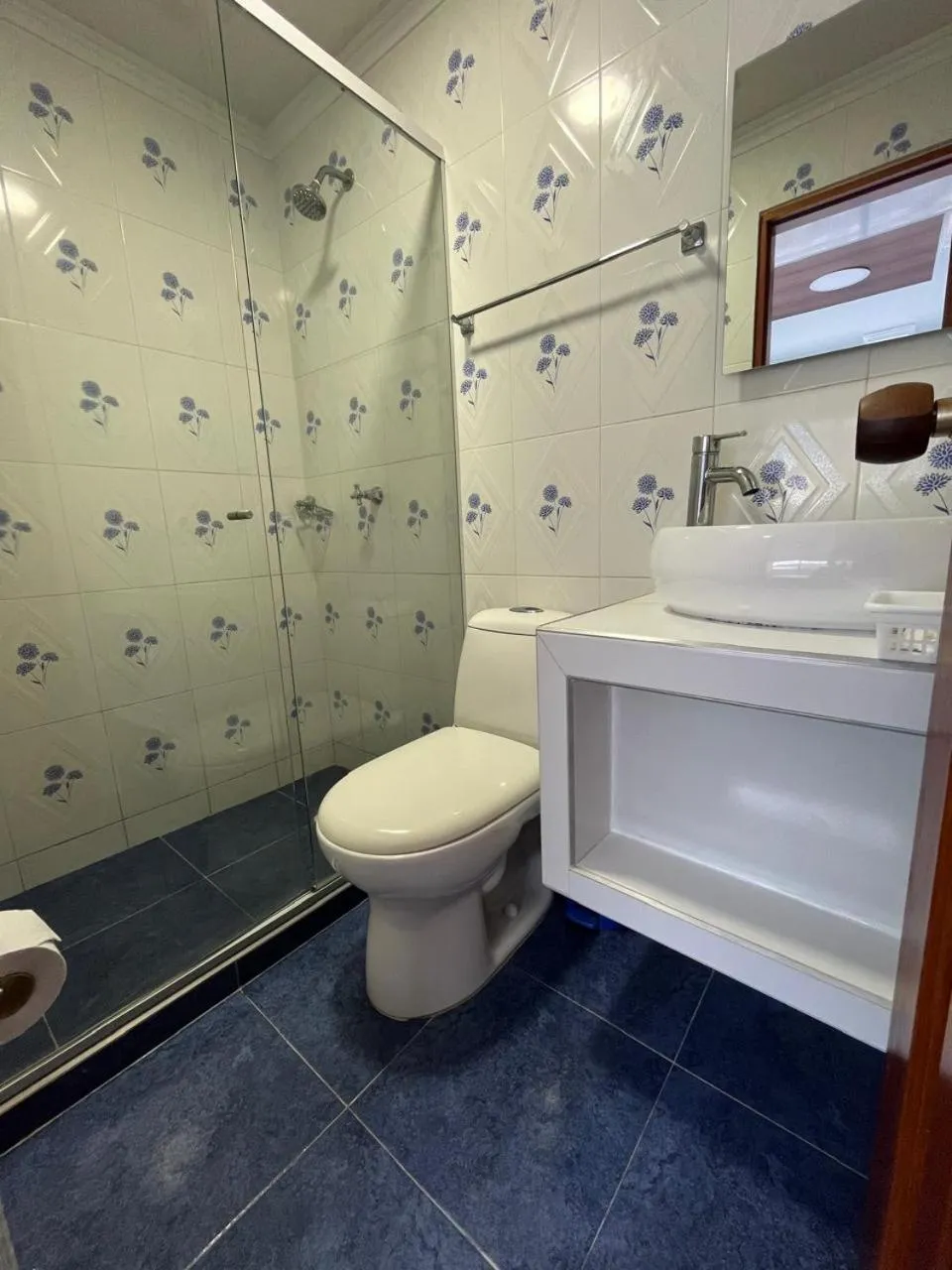 Shower in Villa Santos Apartaestudios