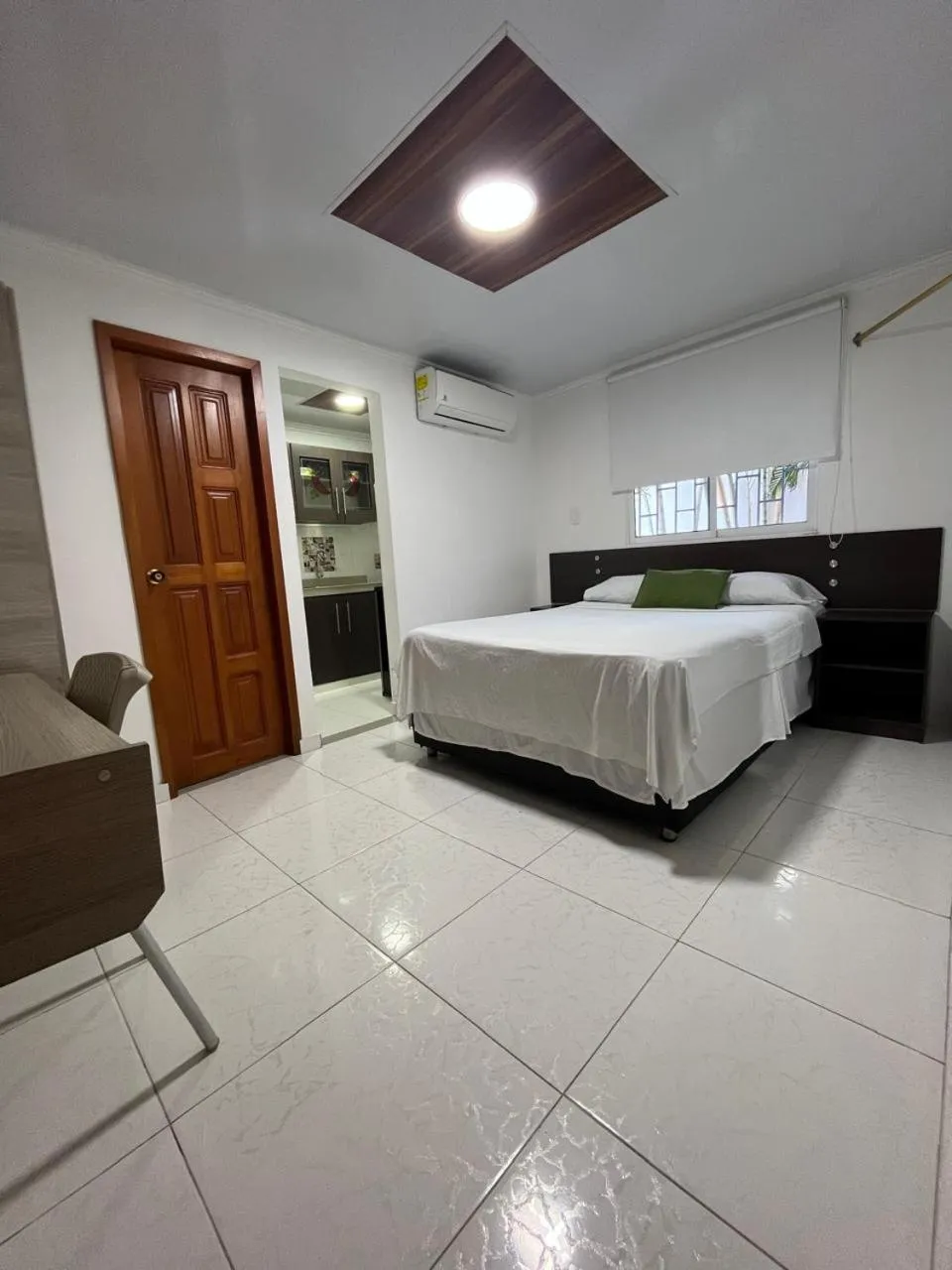 Bed in Villa Santos Apartaestudios