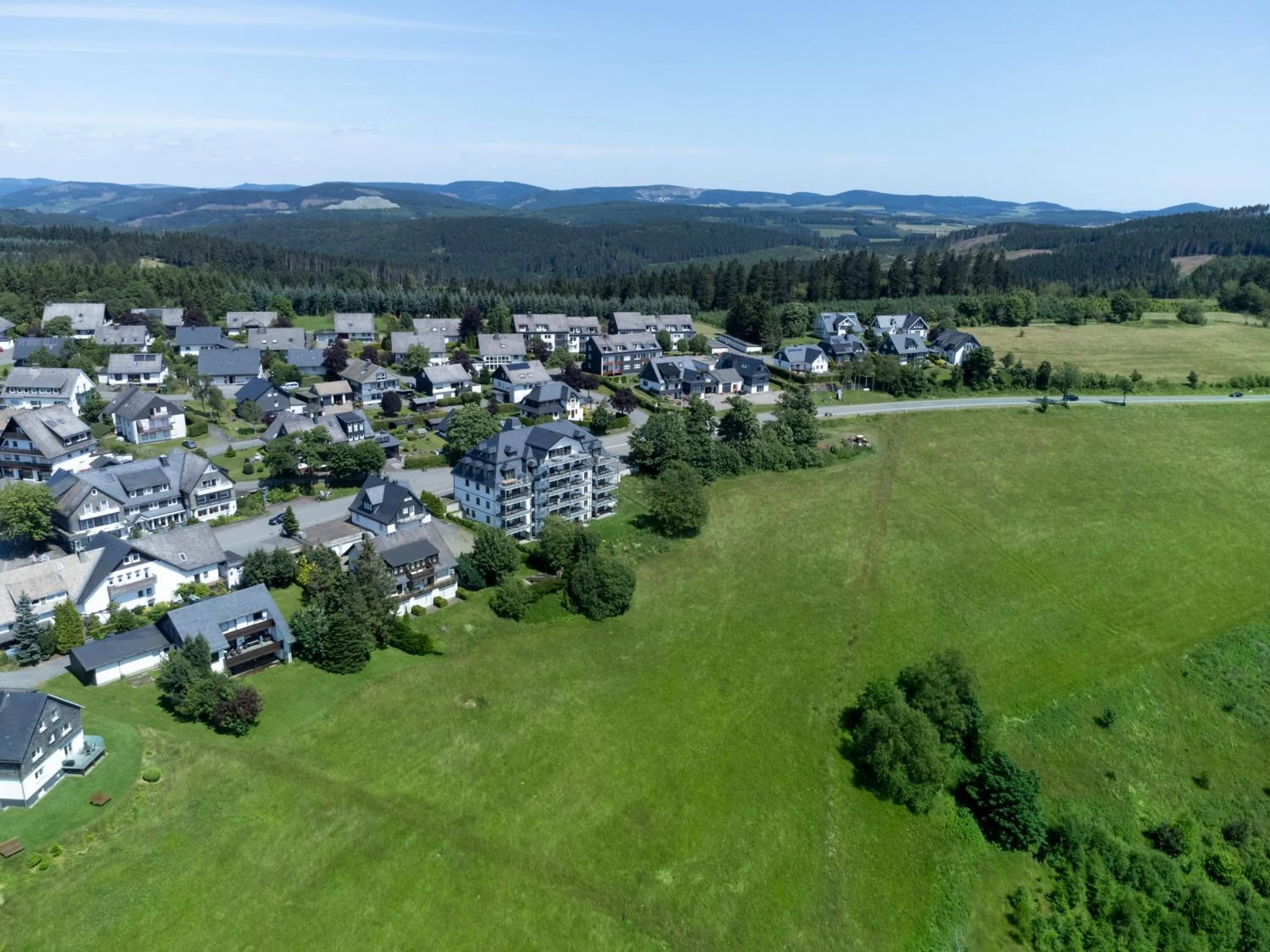 Property building in Astenblick Apartments Winterberg with sauna