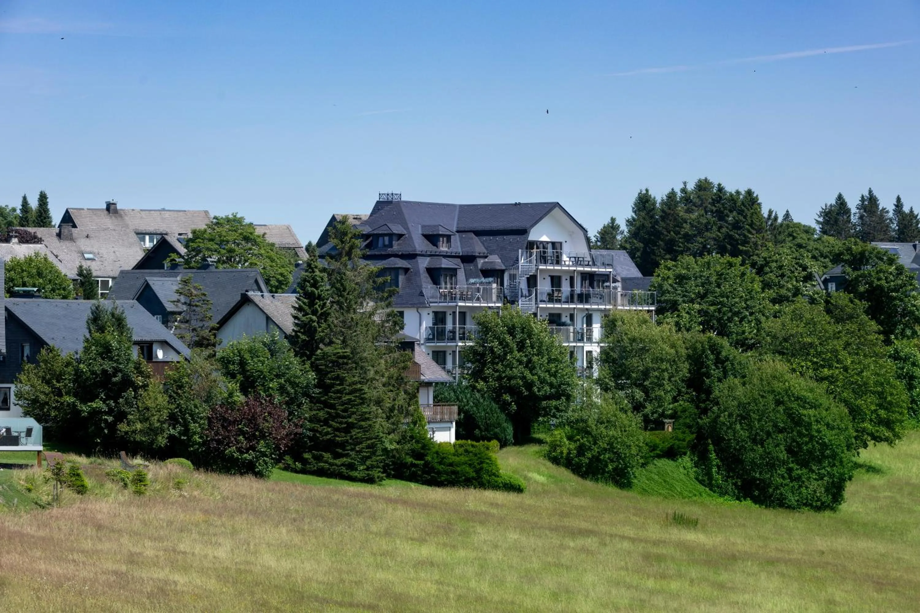 Property building in Astenblick Apartments Winterberg with sauna