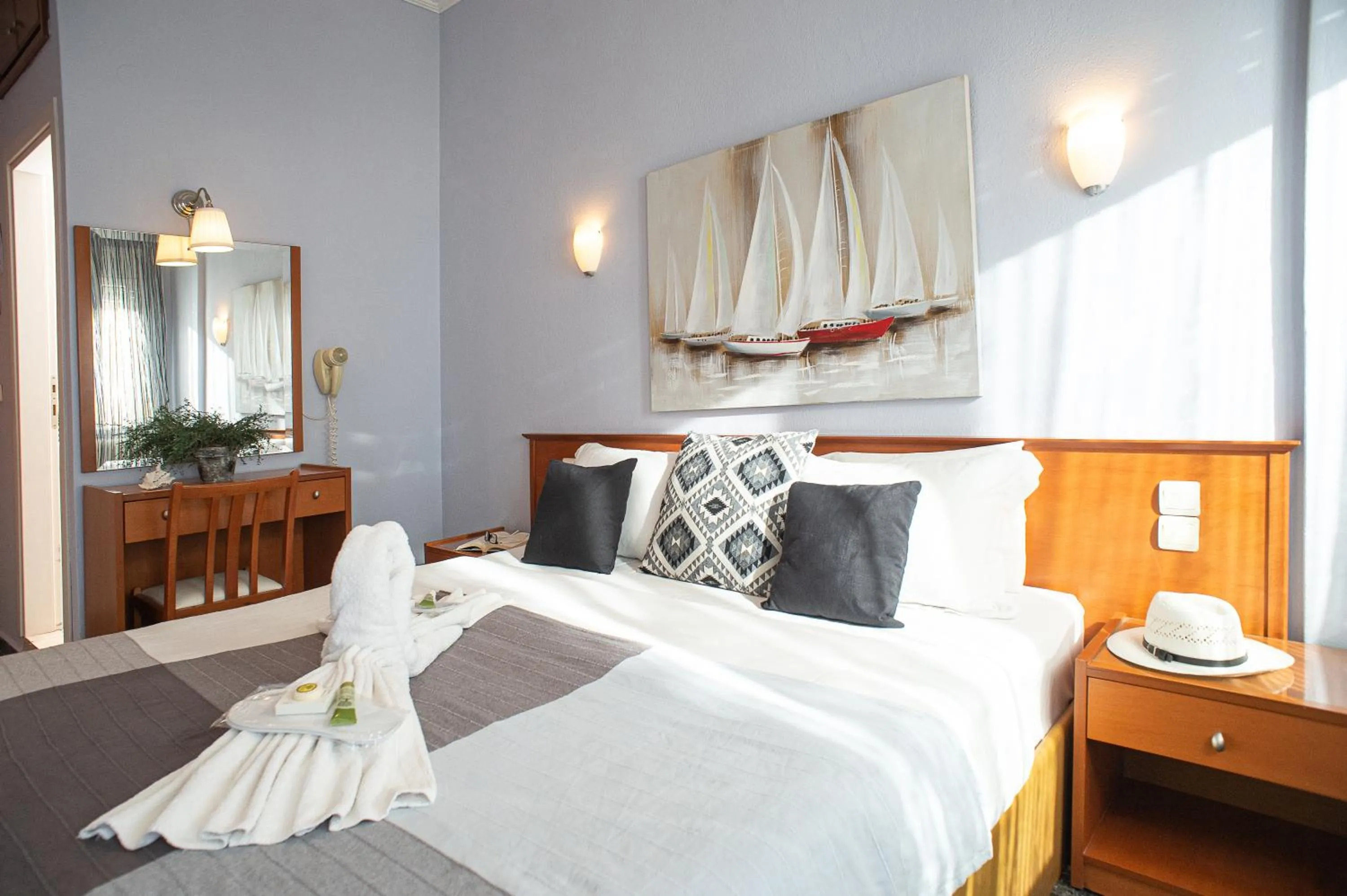 Bed in Hotel Pithari