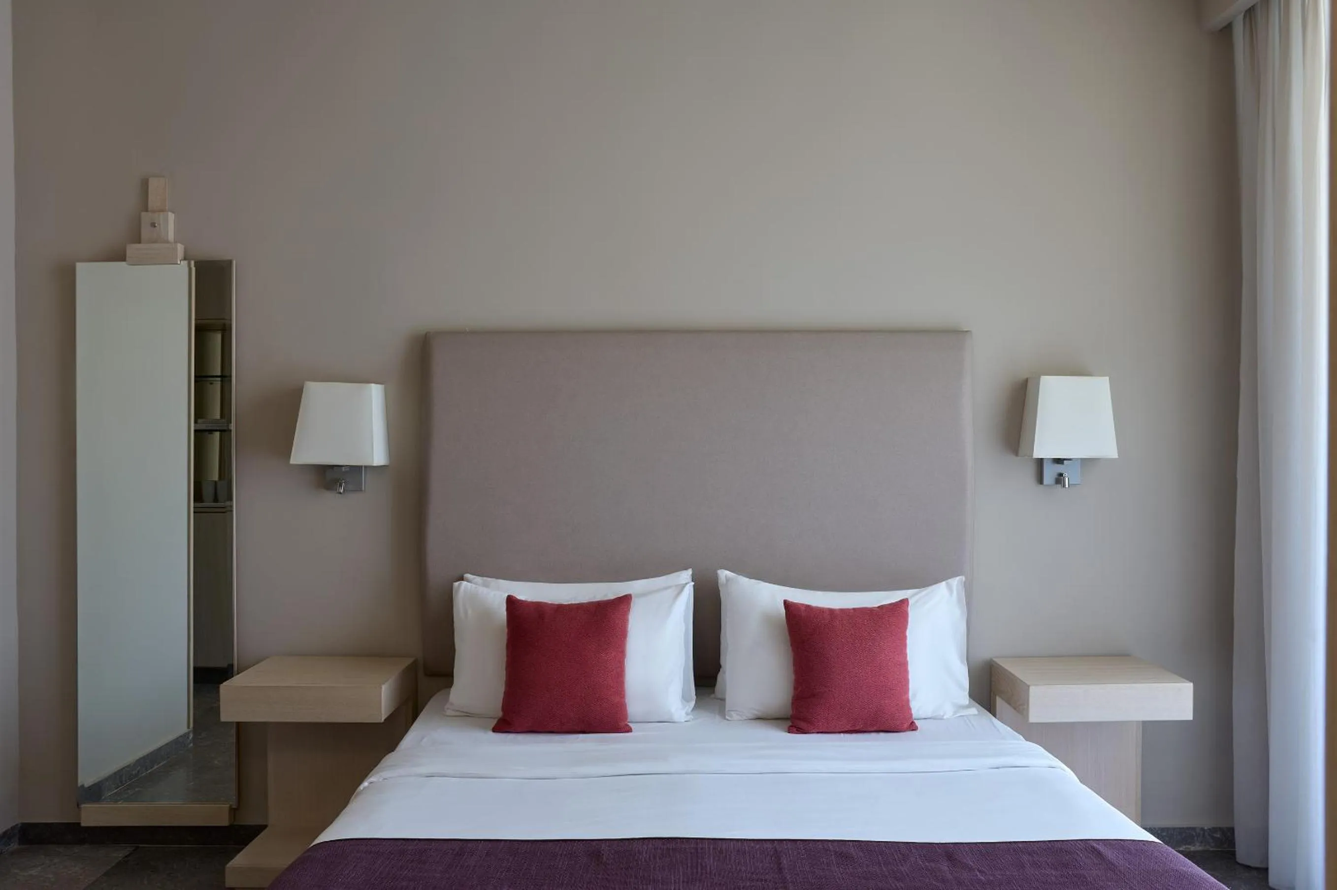 Bed in Atlantica Akti Zeus Hotel