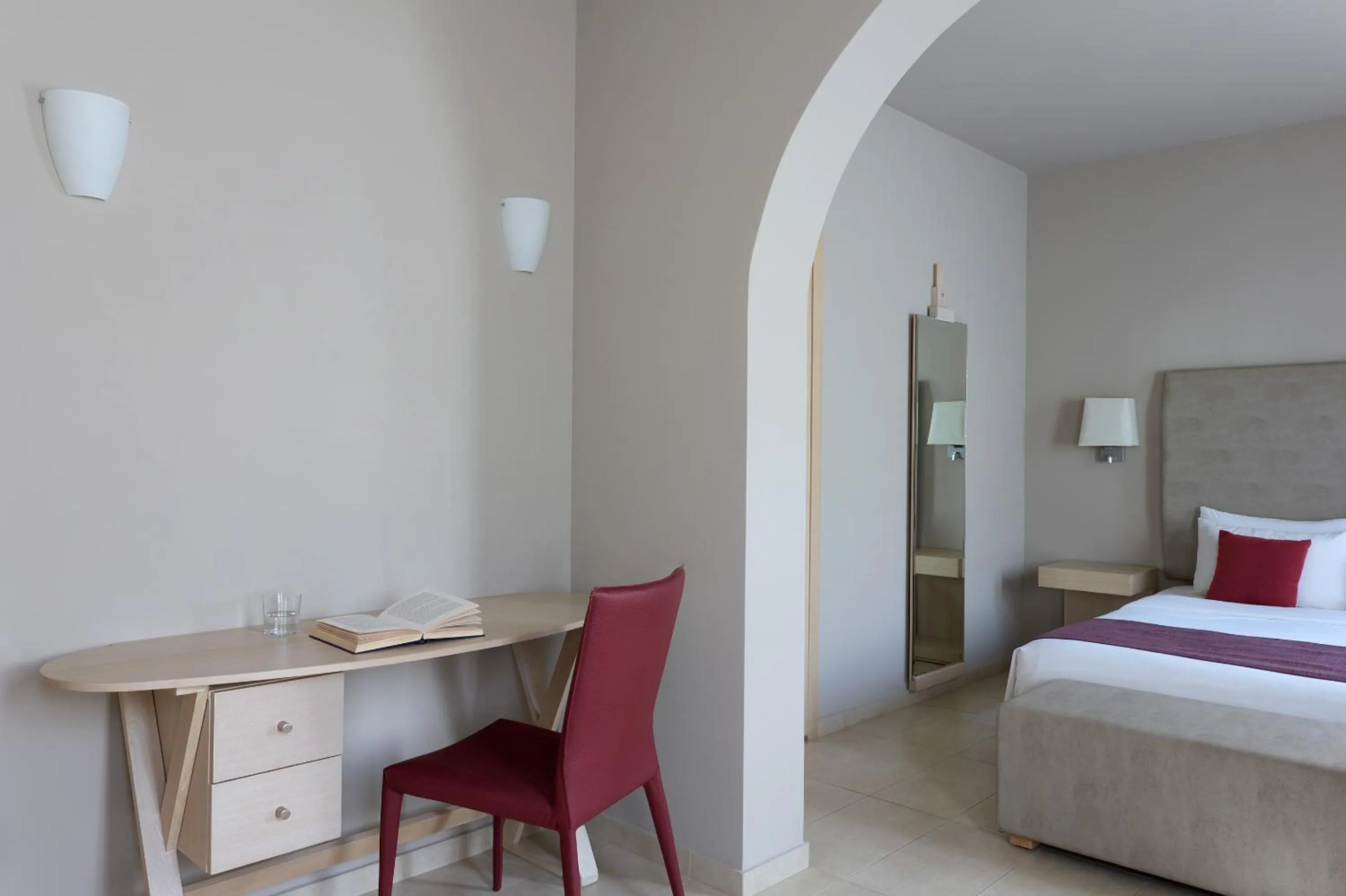 Bed in Atlantica Akti Zeus Hotel