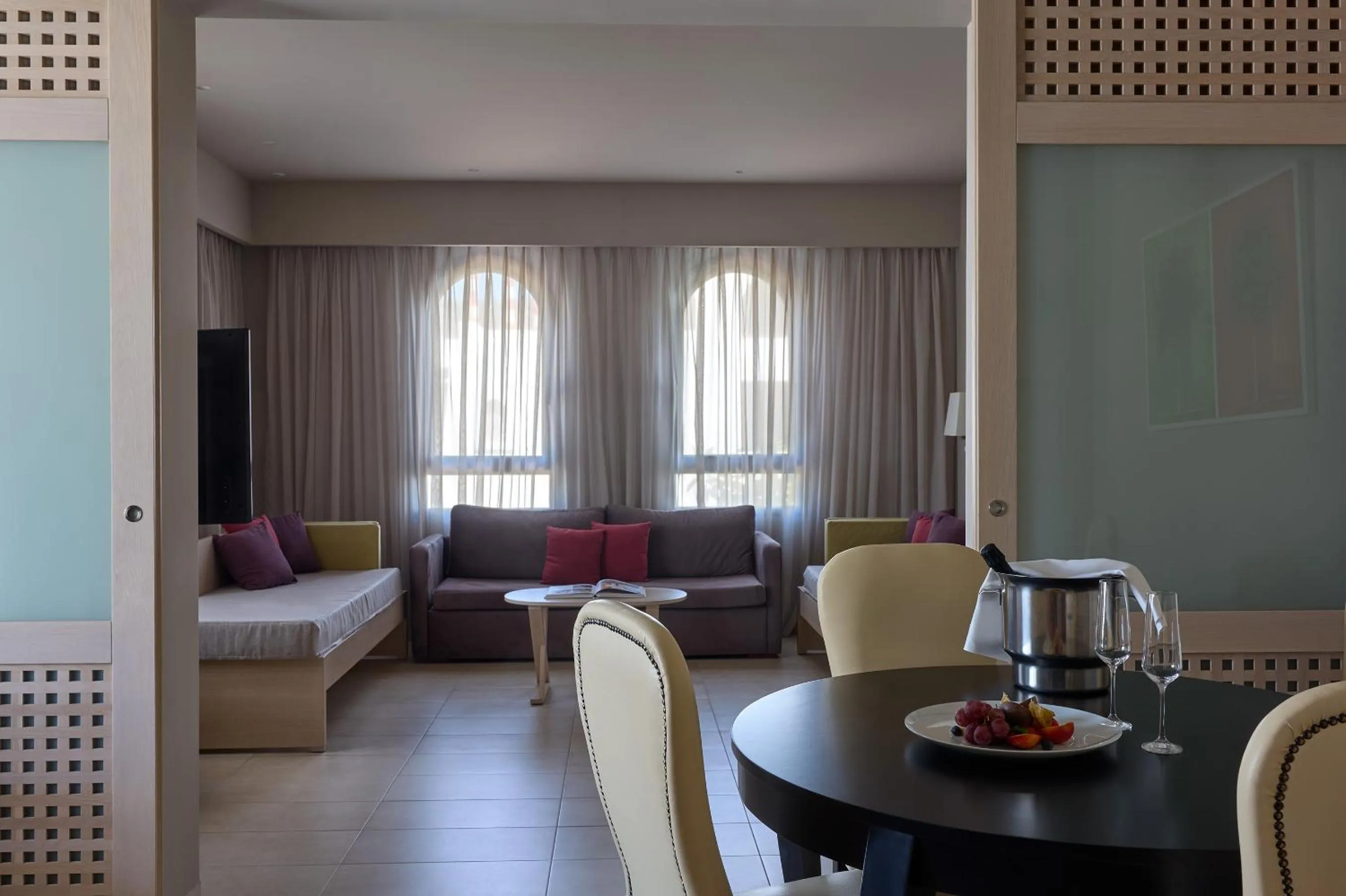 Living room in Atlantica Akti Zeus Hotel