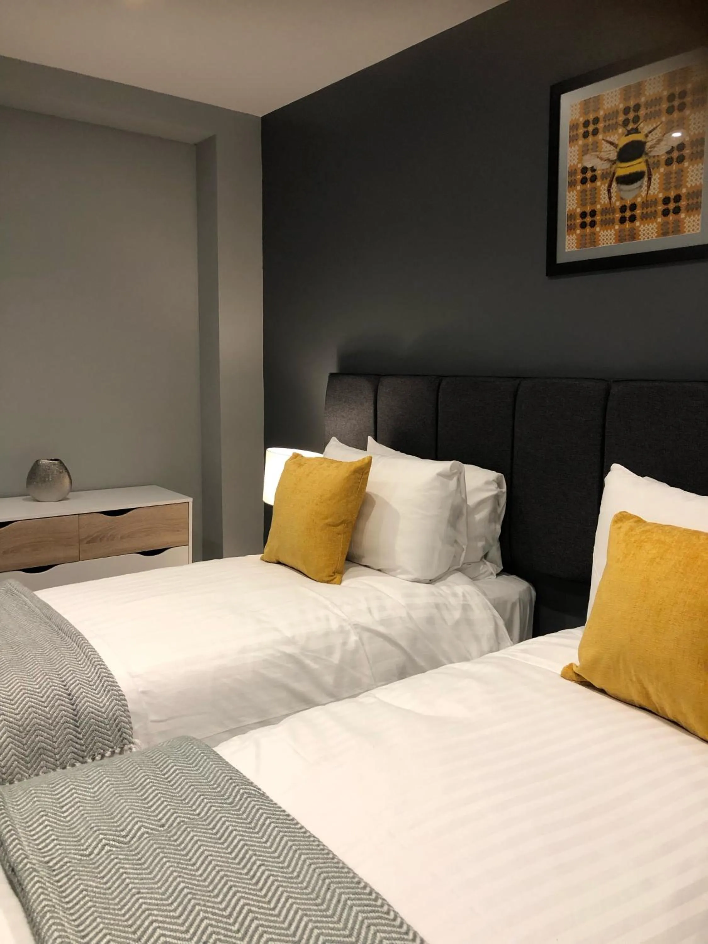 Bed in The Spires Serviced Apartments Cardiff