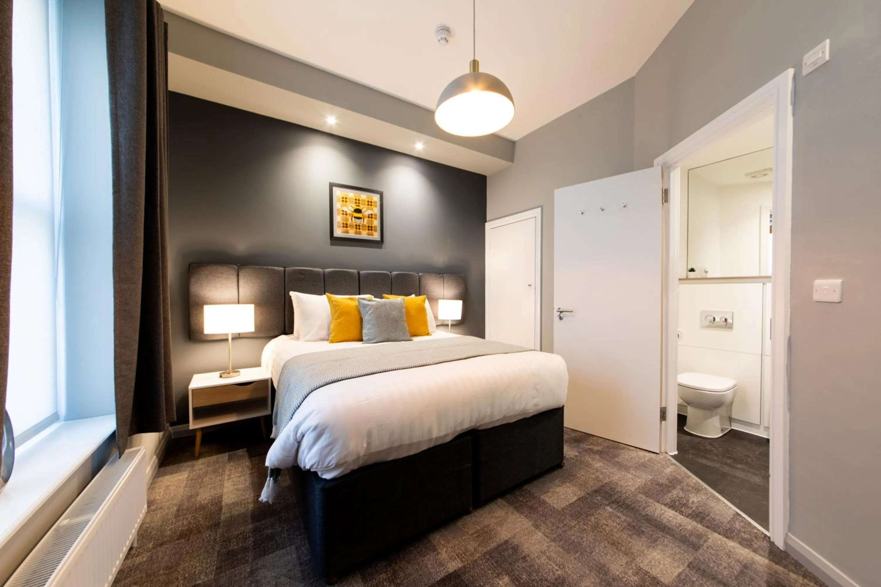 Bed in The Spires Serviced Apartments Cardiff