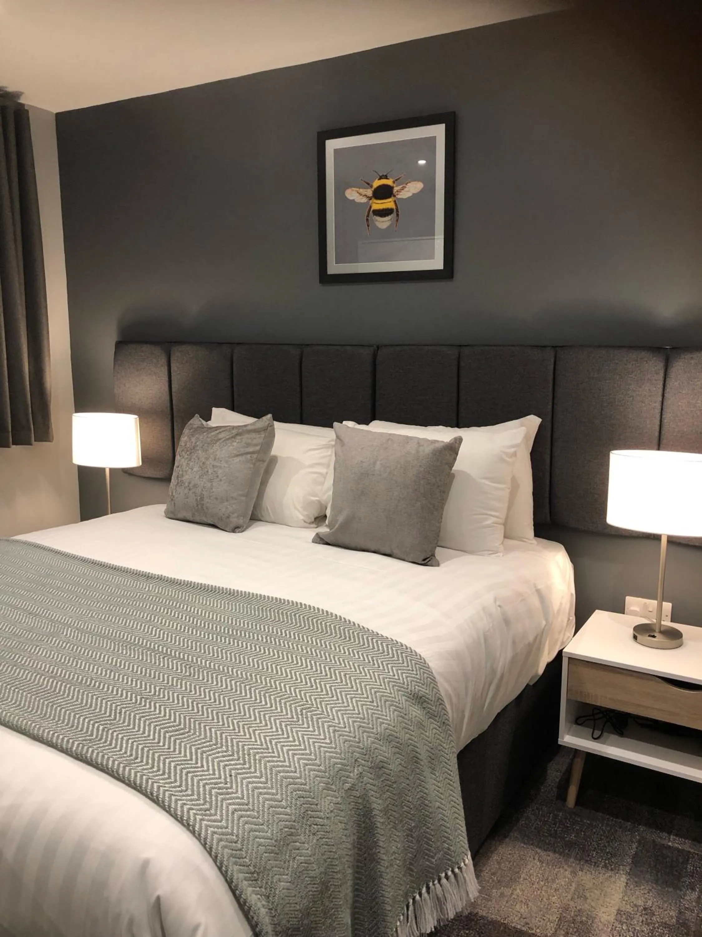Bed in The Spires Serviced Apartments Cardiff