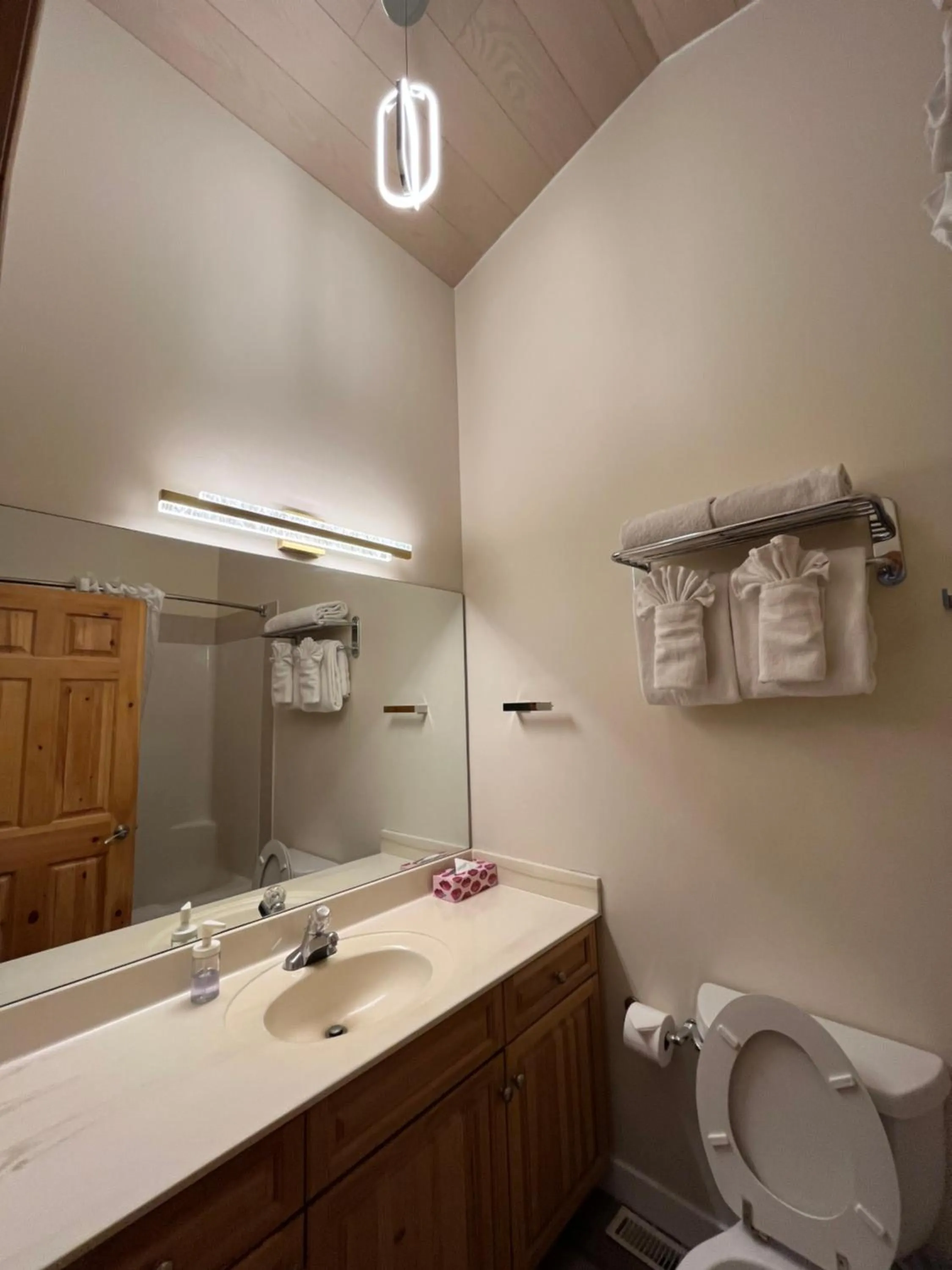 Bathroom in Banff Woods lodge