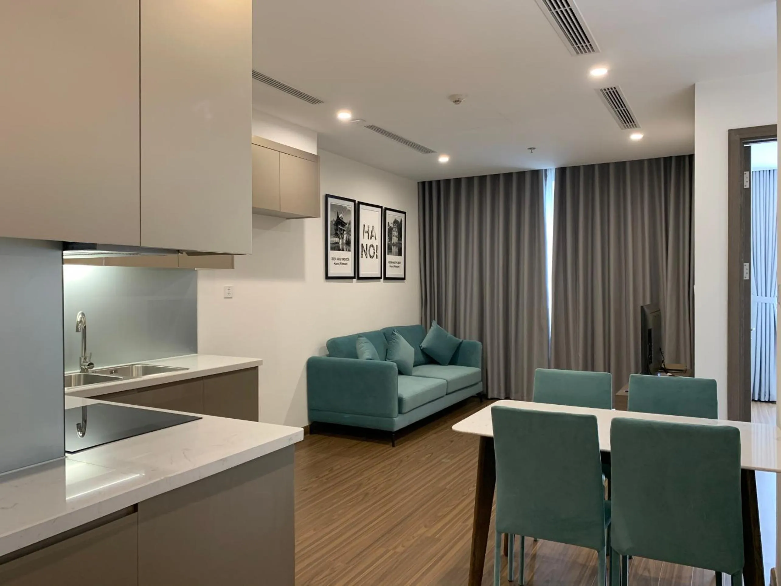 Living room in Aspaces Serviced Apartments - Vinhomes West Point