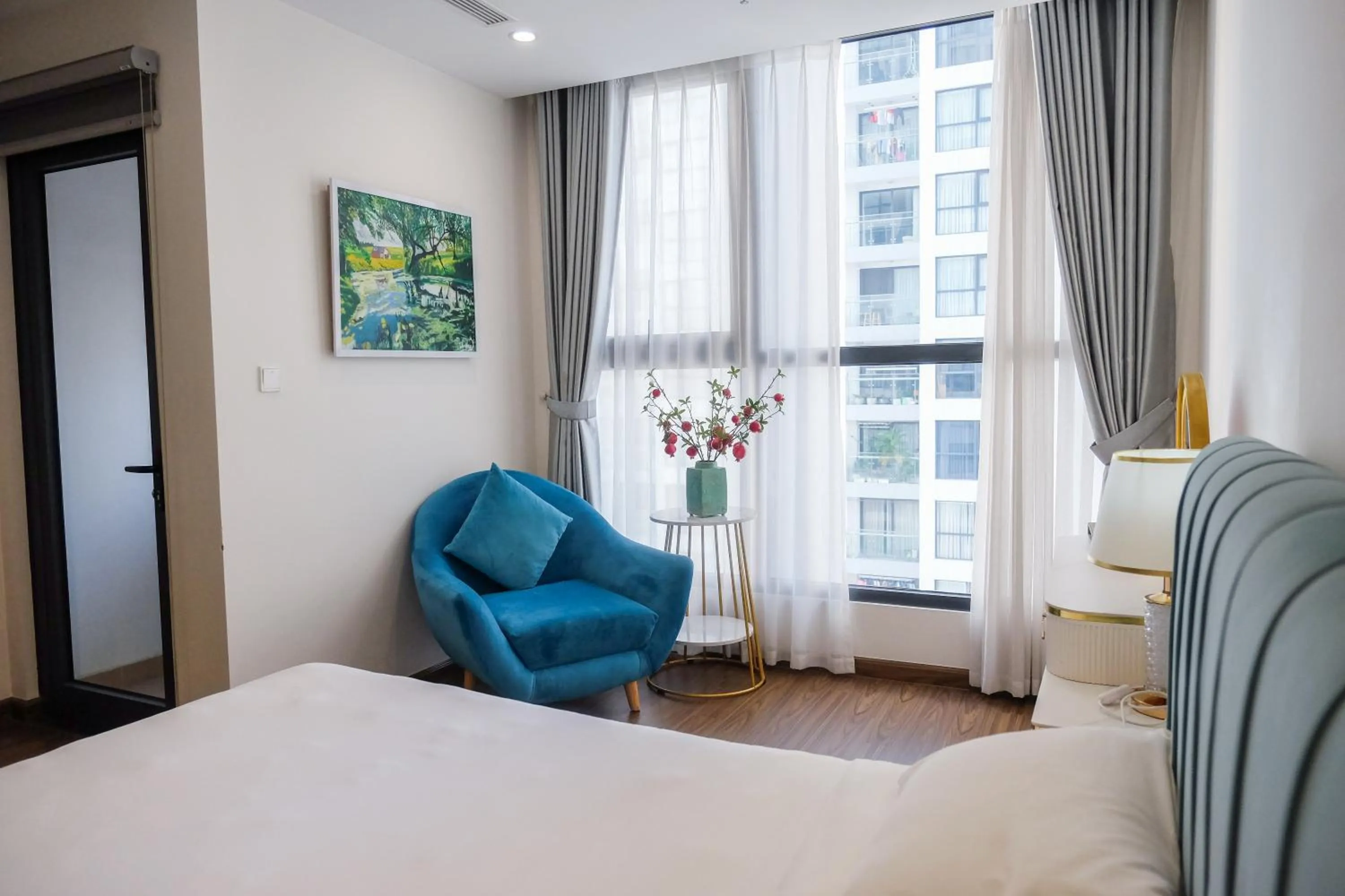 View (from property/room), Bed in Aspaces Serviced Apartments - Vinhomes West Point