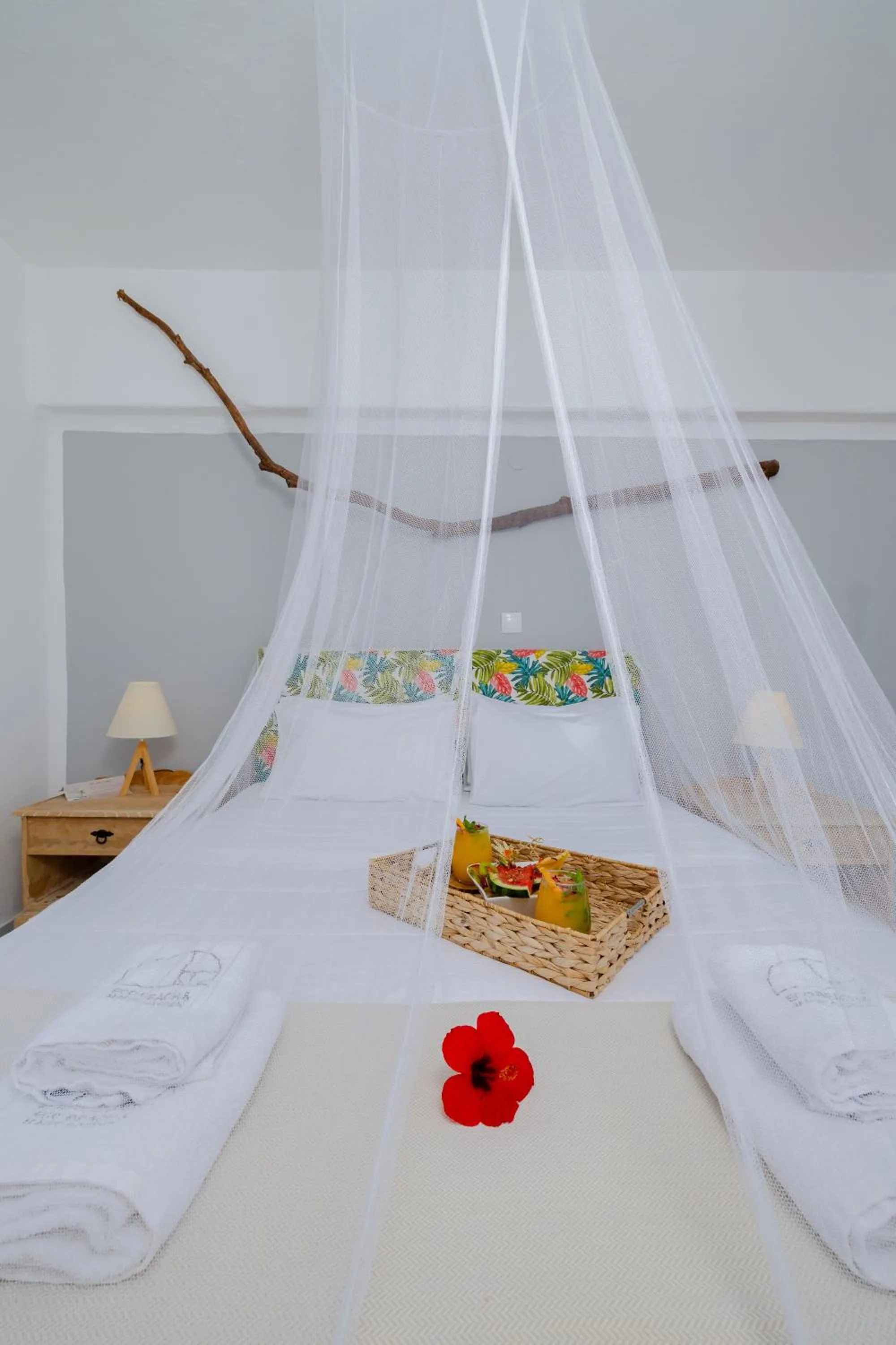 Bed in Eco Beach And Magic Garden Hotel