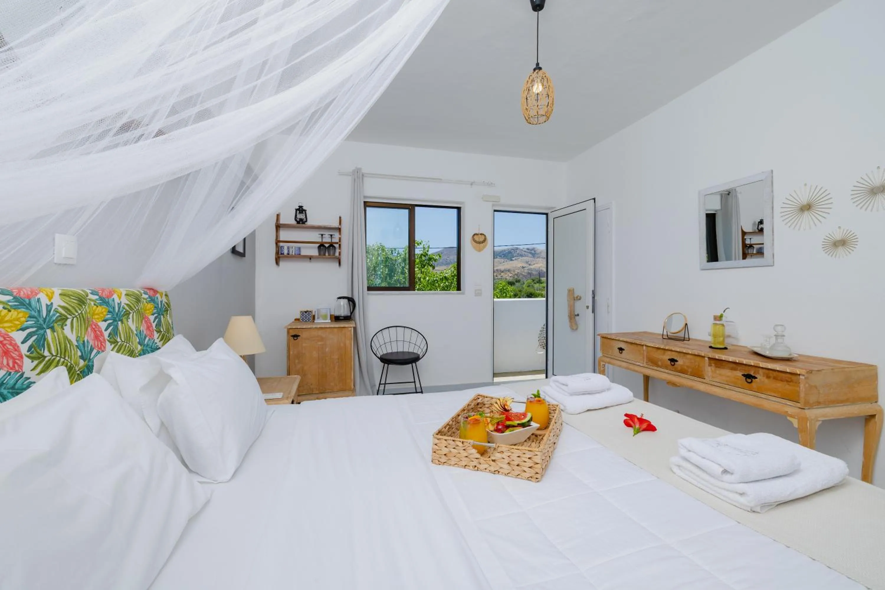 Bed in Eco Beach And Magic Garden Hotel