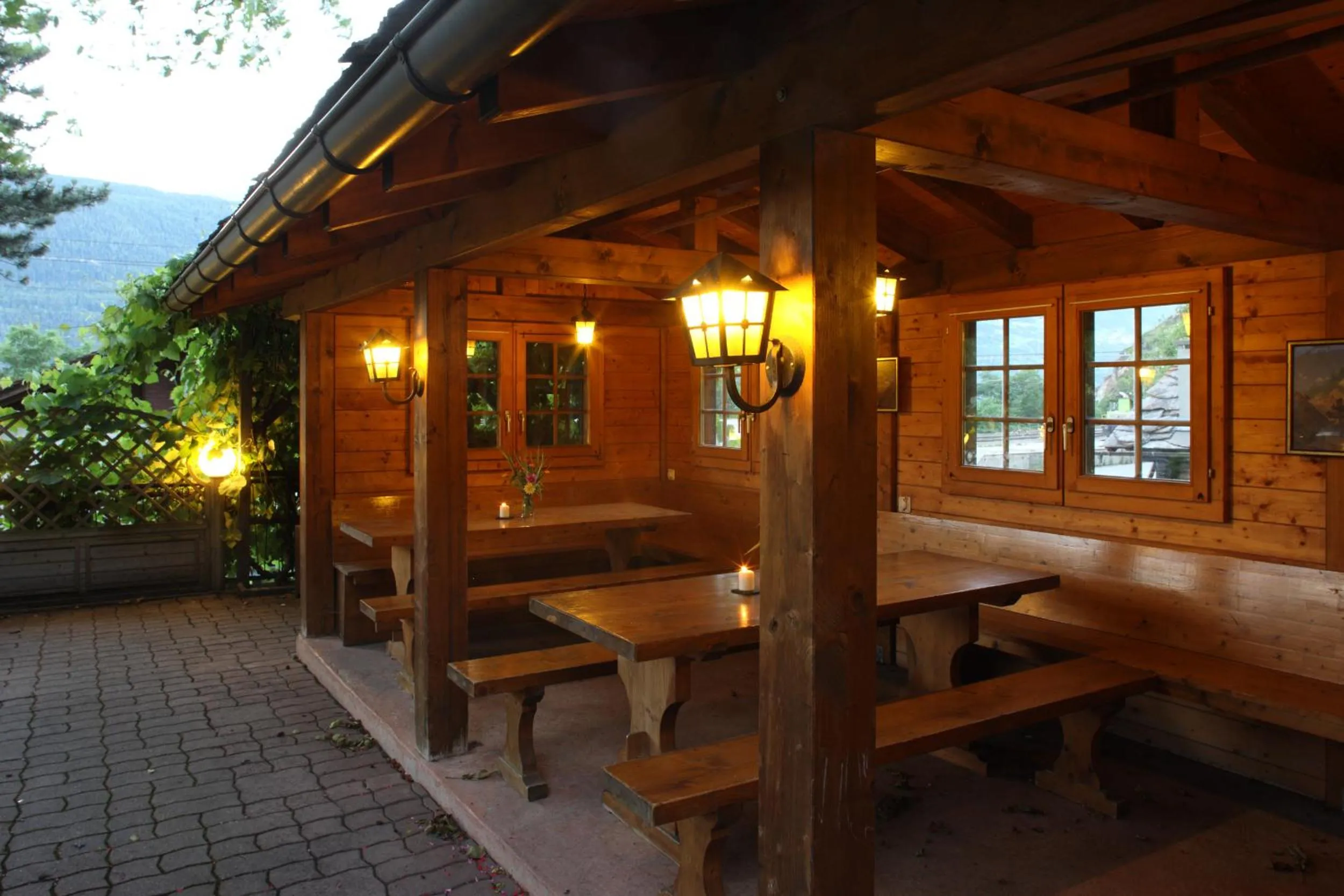 Patio, Restaurant/Places to Eat in VISP erblick H O T E L AUSSERBERG Early & Late Check-in