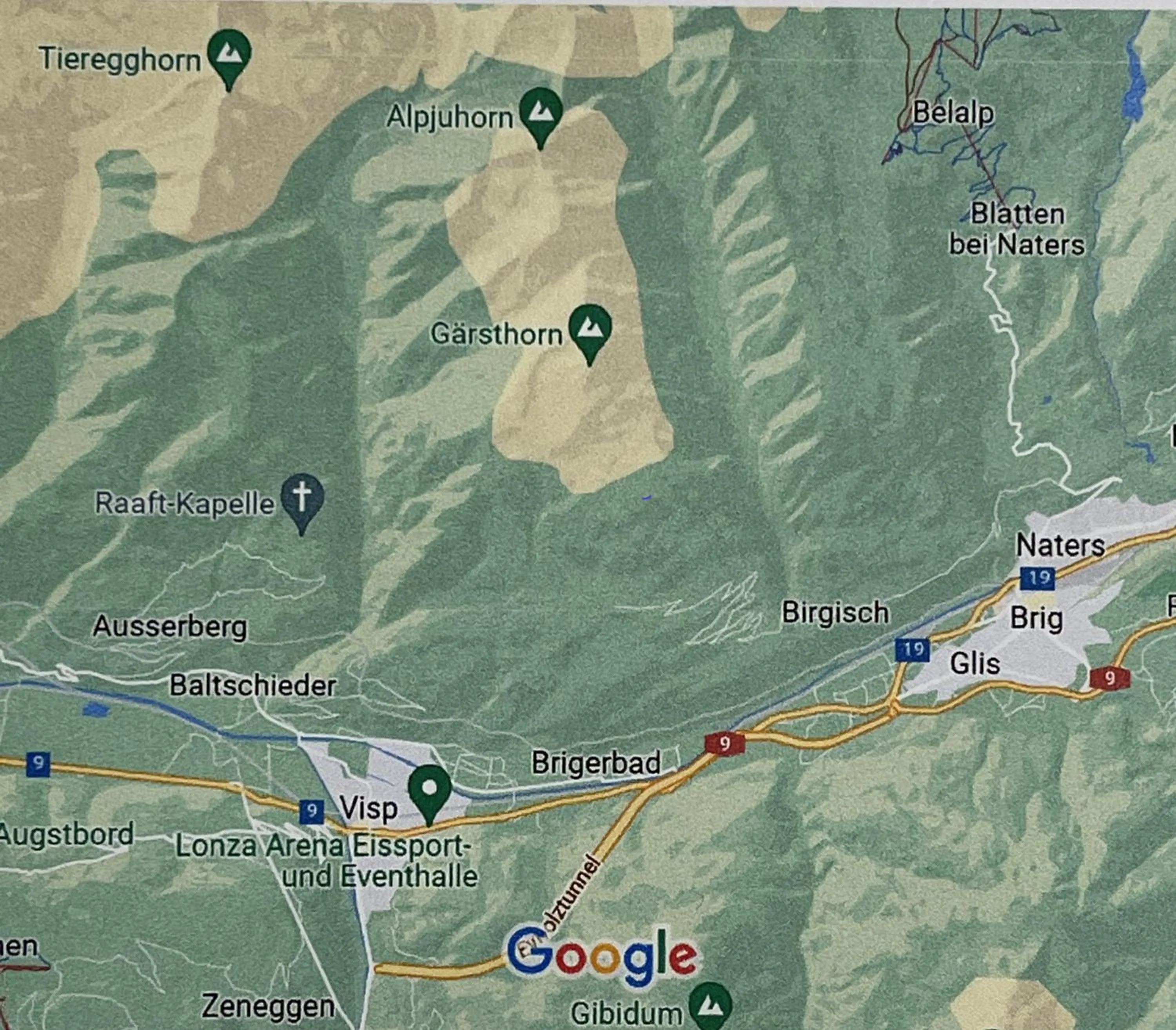 Bird's-eye View in VISP erblick H O T E L AUSSERBERG Early & Late Check-in