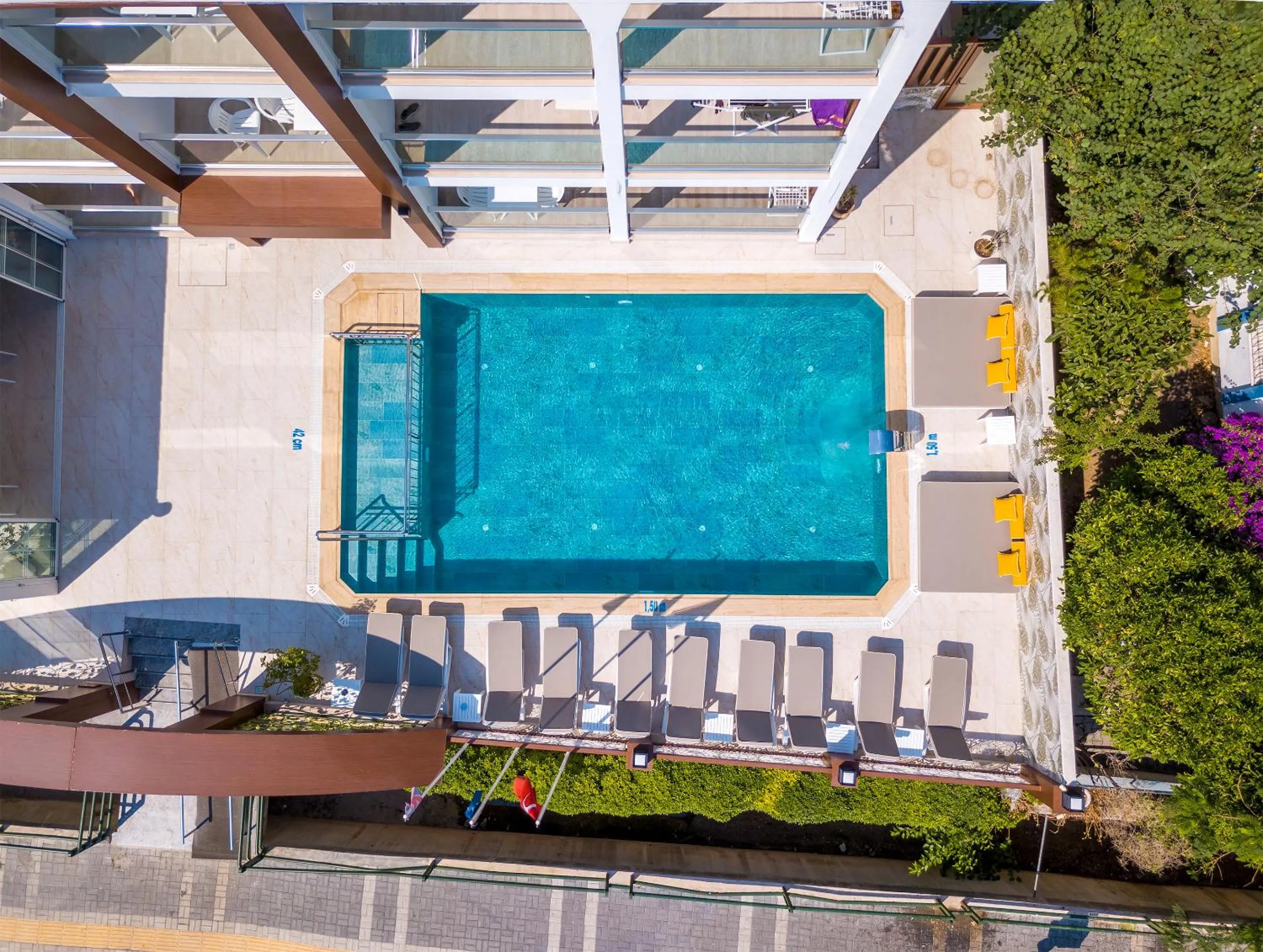 Pool view in Princess Kinli Suites Hotel