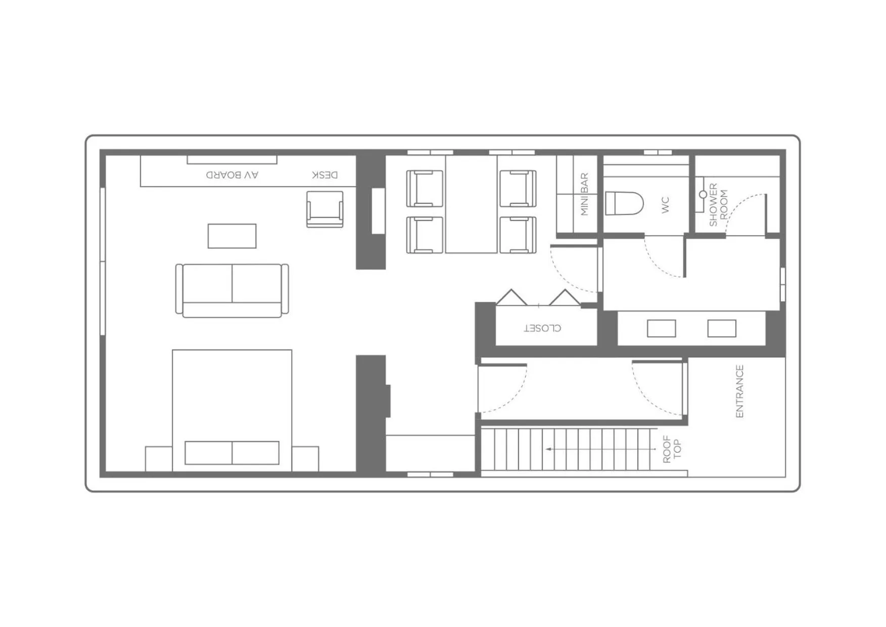 Floor plan in PETALS TOKYO - Floating Hotel