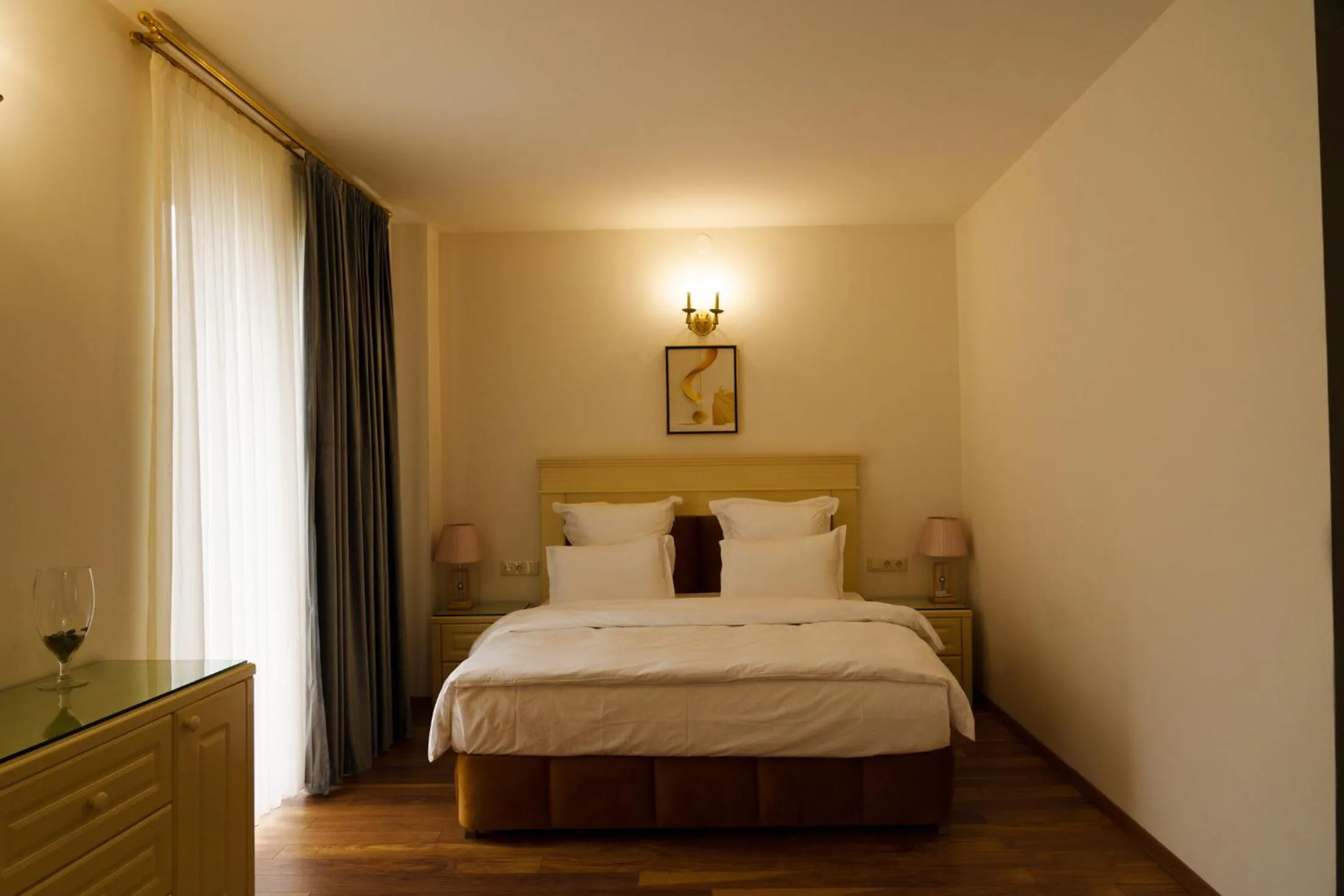 Bed in Wald Hotel Lagodekhi Rooms