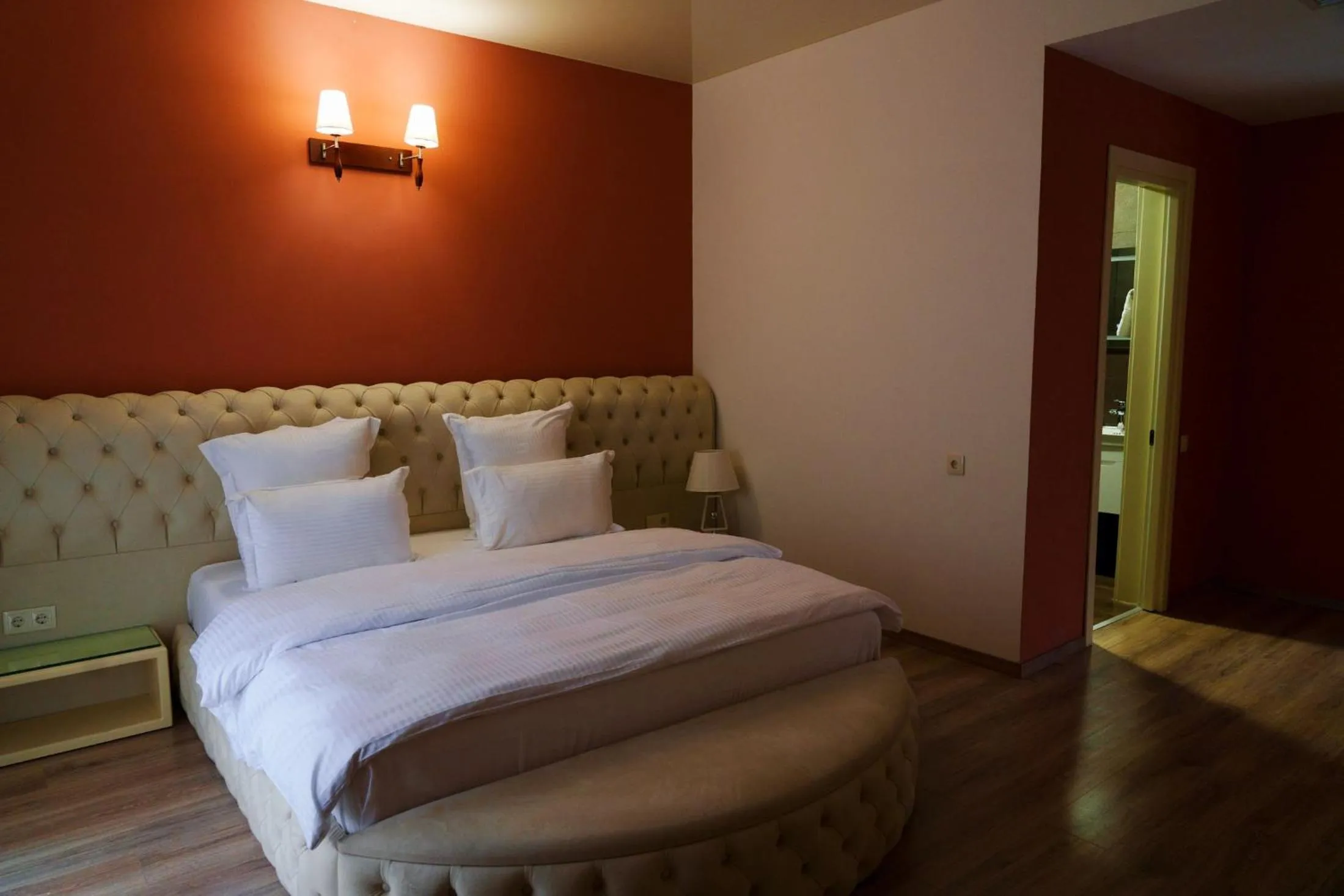 Bed in Wald Hotel Lagodekhi Rooms