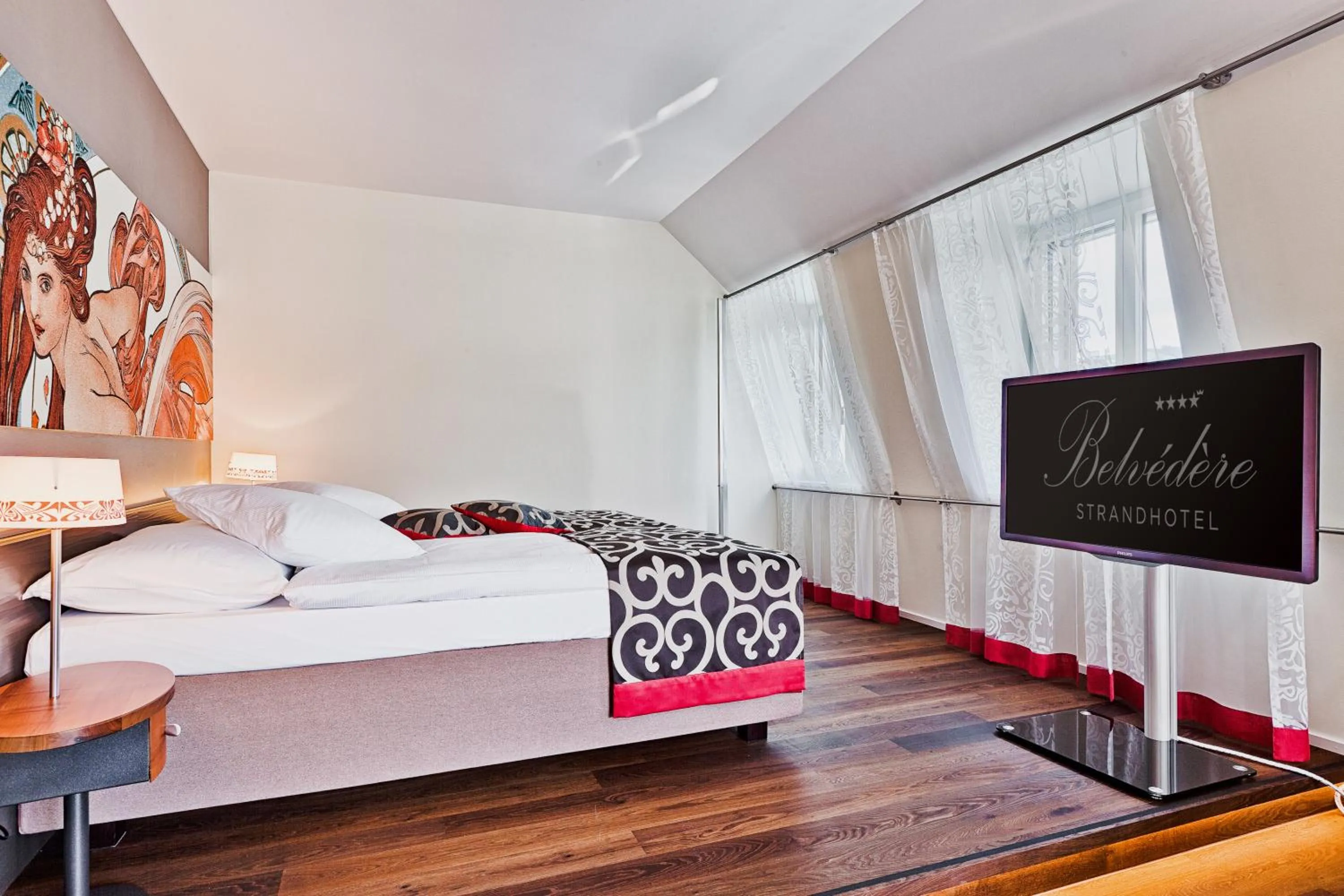 Bedroom, Bed in Belvédère Strandhotel