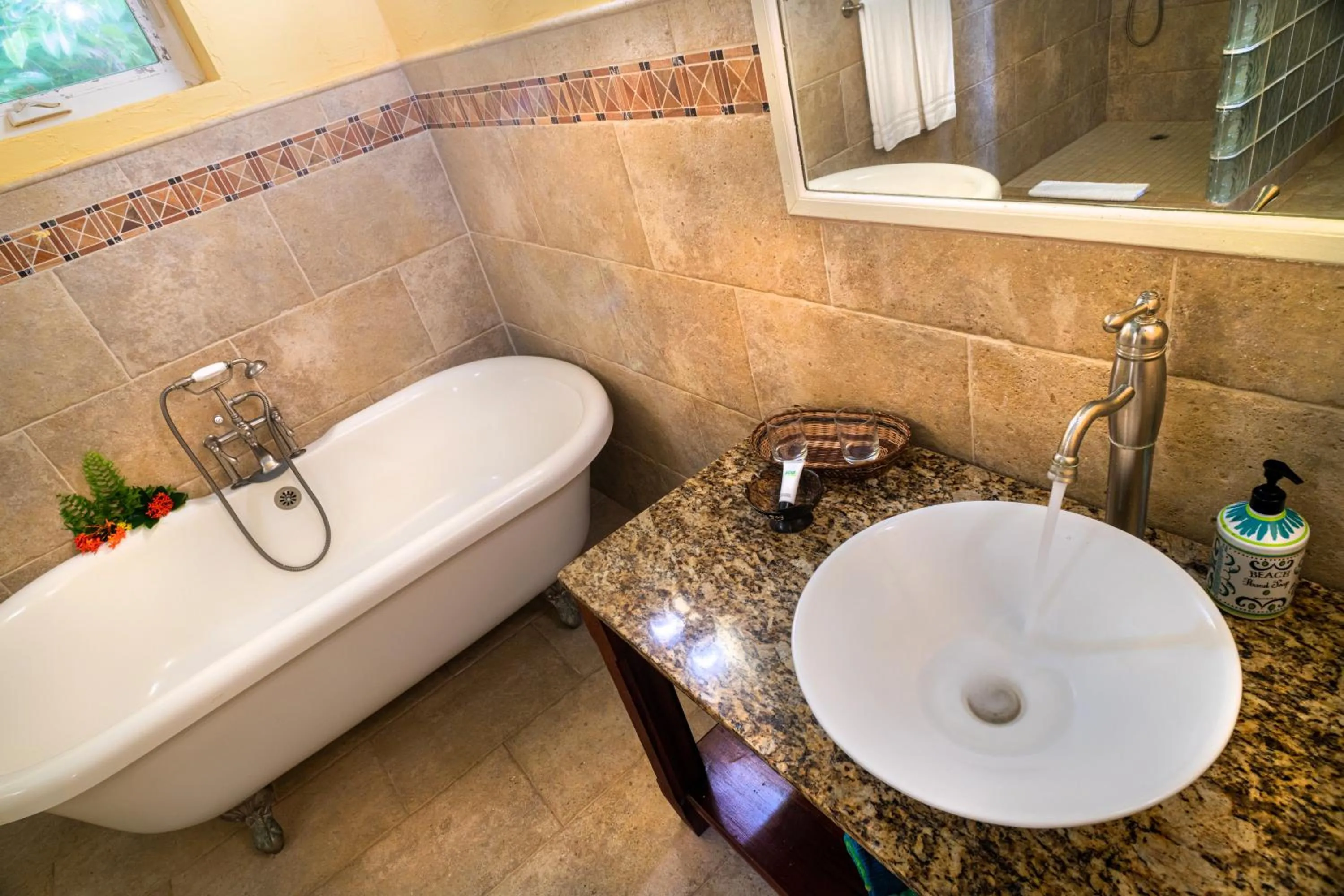 Bathroom in Rosalie Bay Eco Resort & Spa