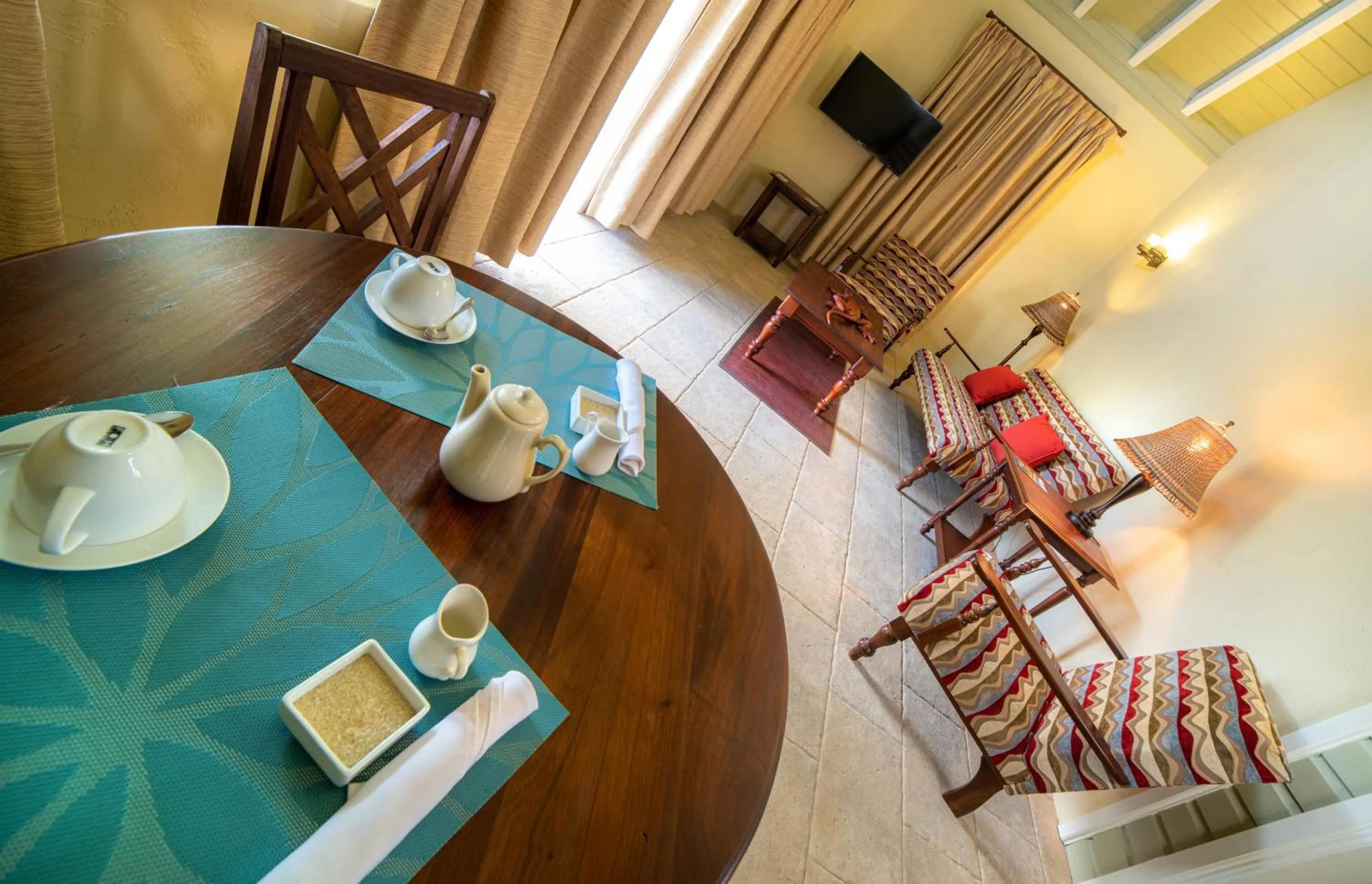 Living room in Rosalie Bay Eco Resort & Spa
