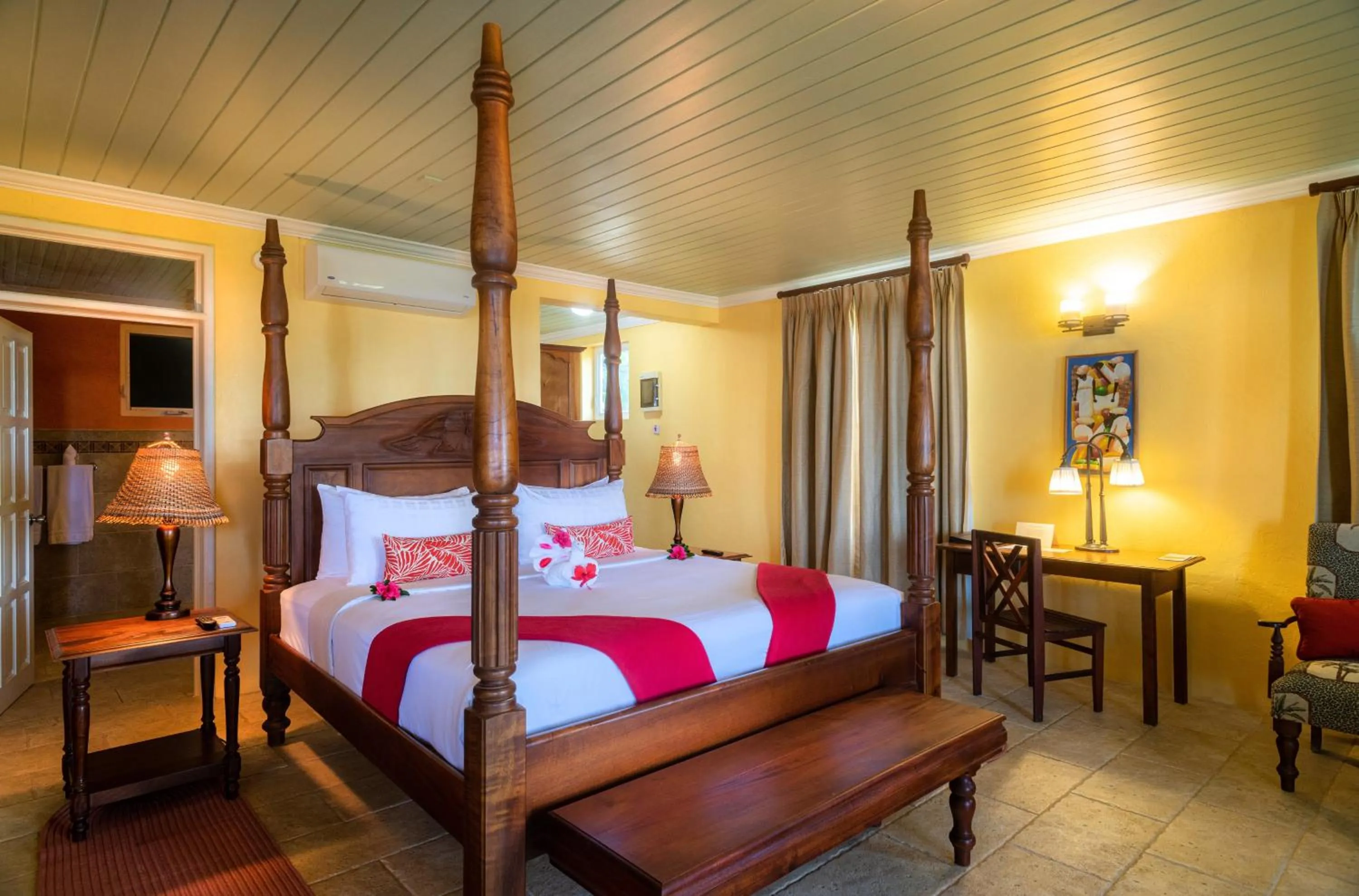 Photo of the whole room, Bed in Rosalie Bay Eco Resort & Spa