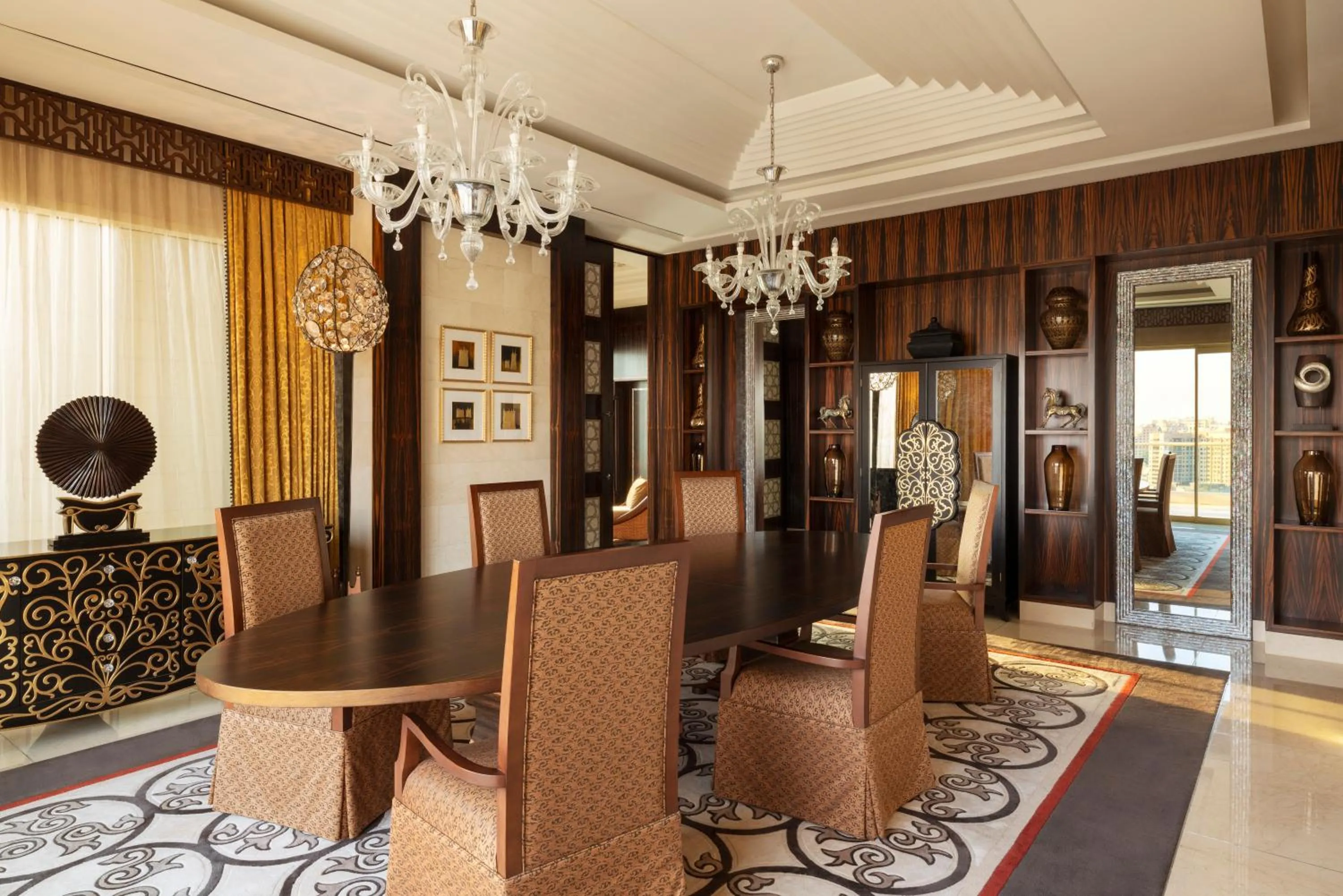 Dining area in Raffles Dubai