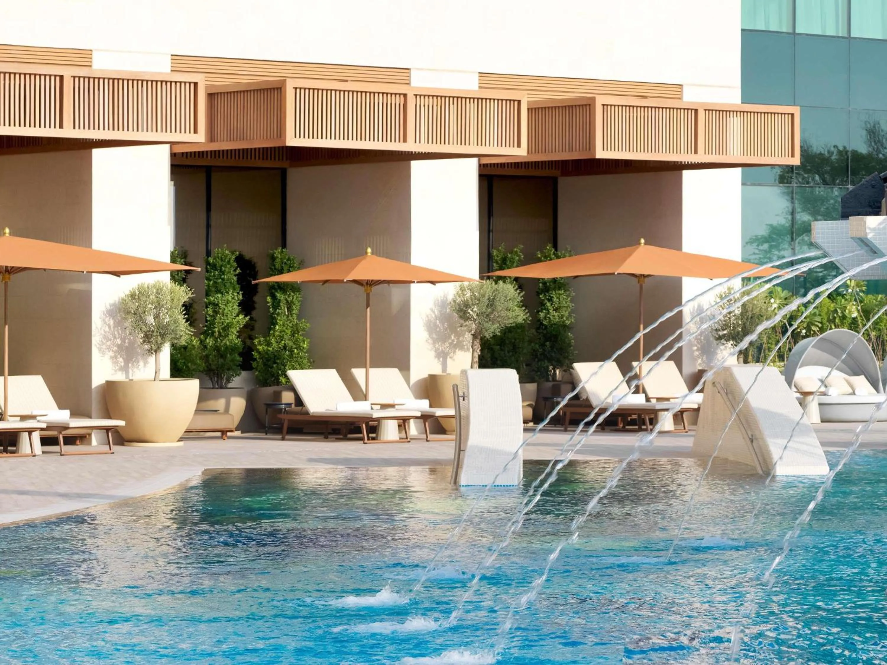 Pool view in Raffles Dubai