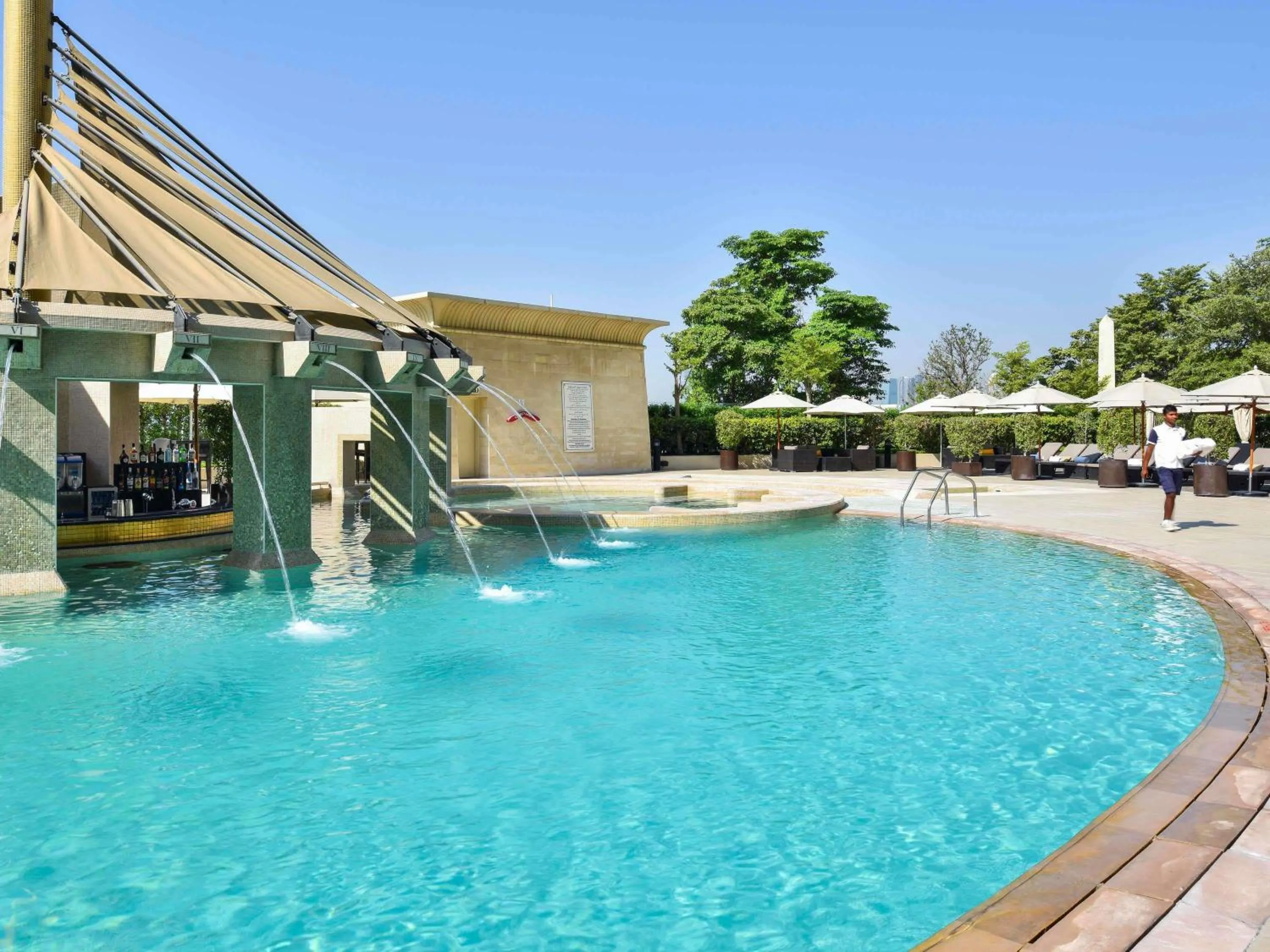 Pool view in Raffles Dubai