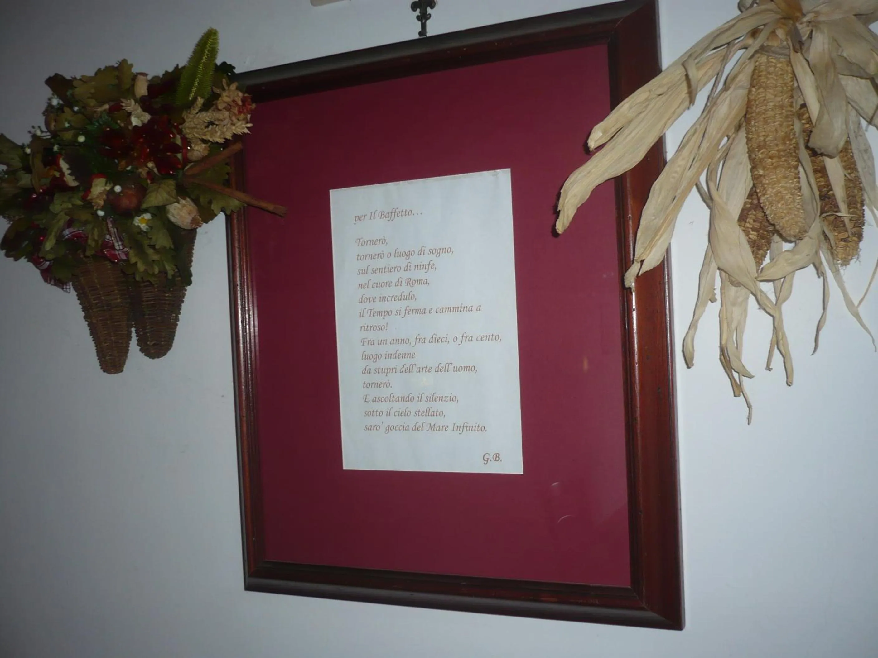 Decorative detail in Il Baffetto B&B
