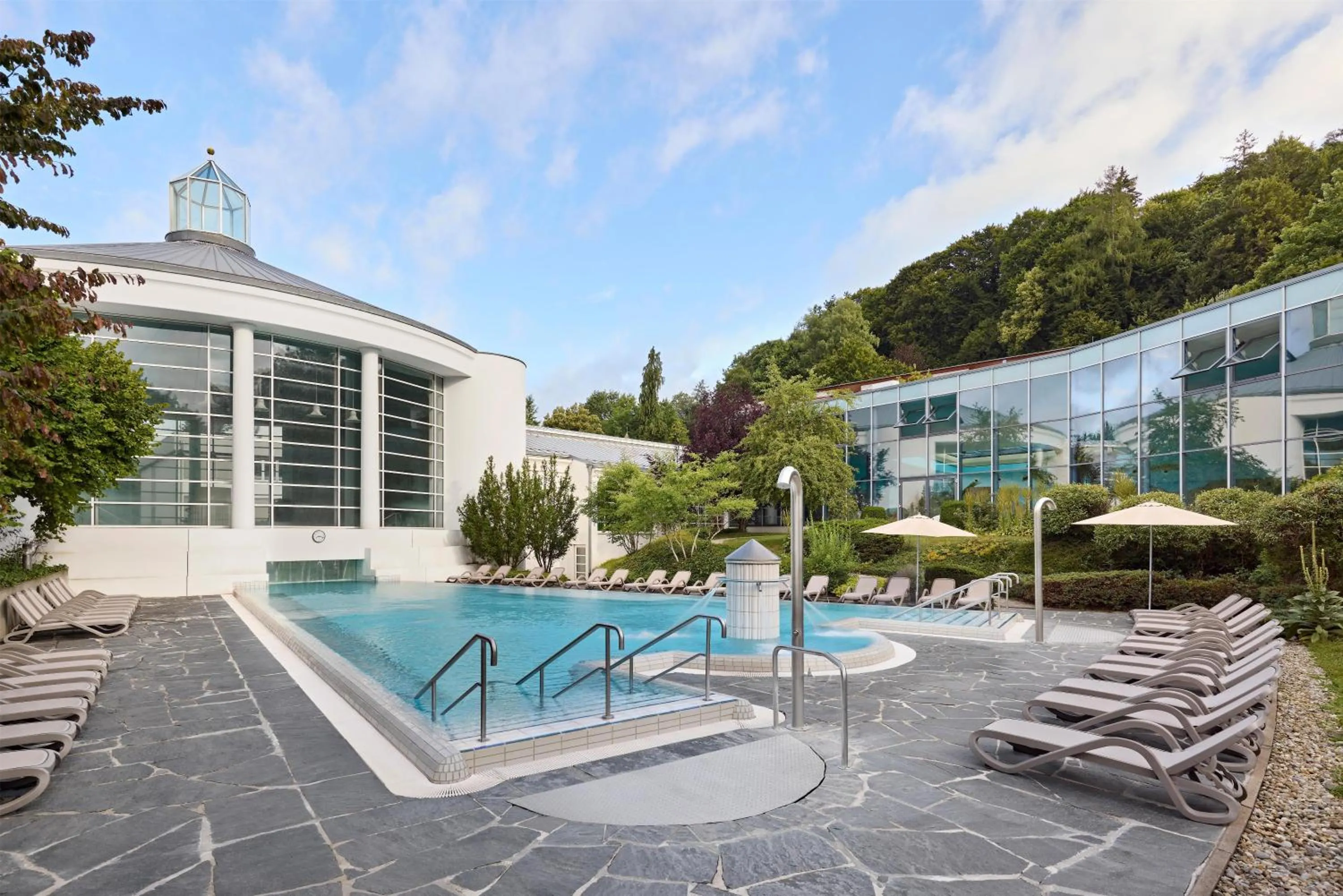 Pool view in Dorint Parkhotel Jordanbad