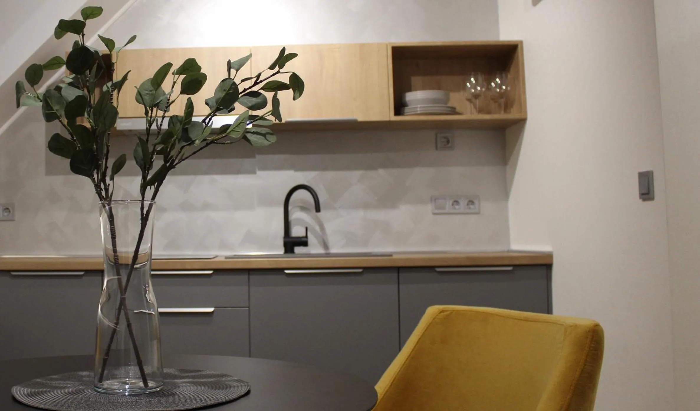 Kitchen or kitchenette in Minaret Residence & Relax Pécs