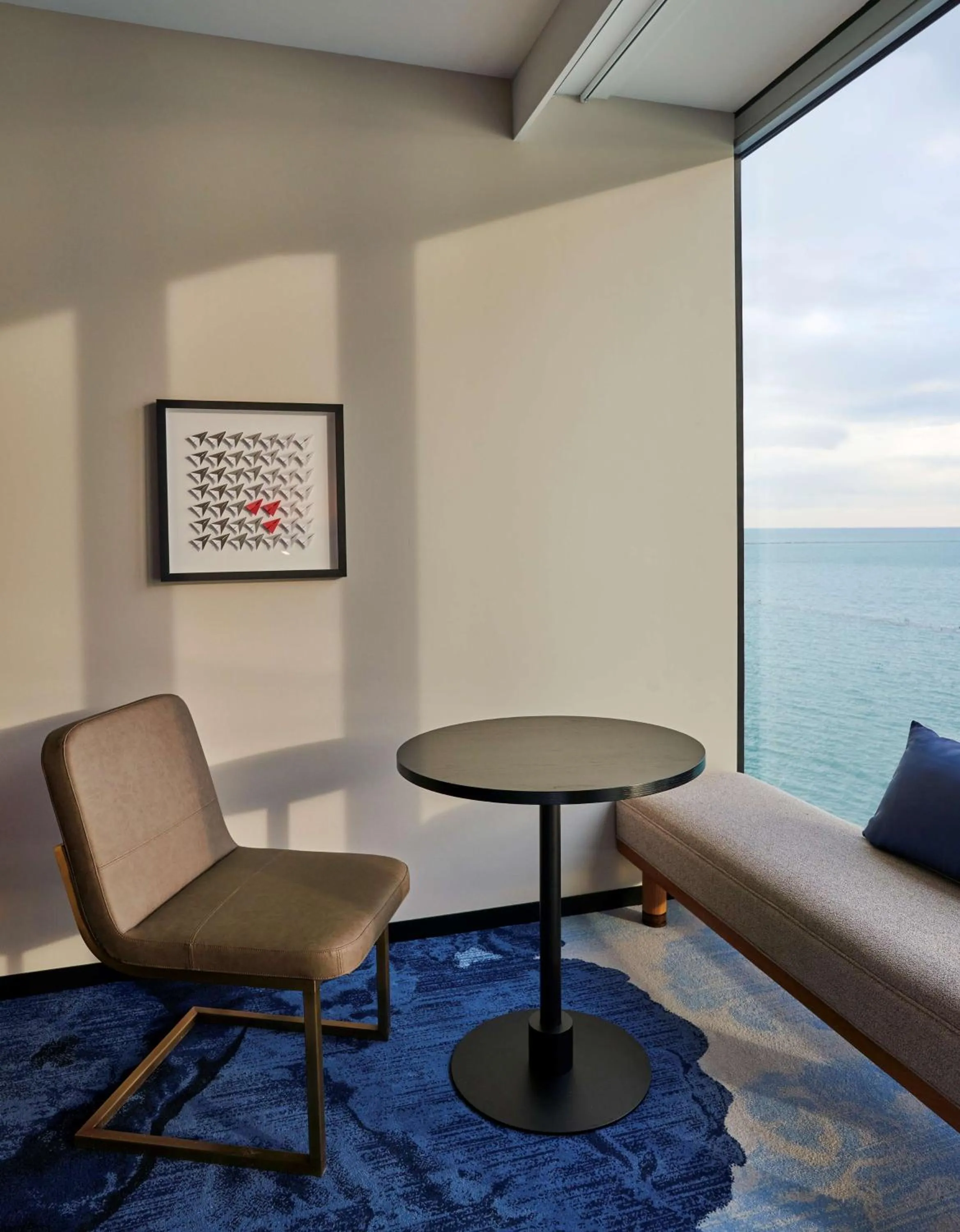 Living room in Sable At Navy Pier Chicago, Curio Collection By Hilton