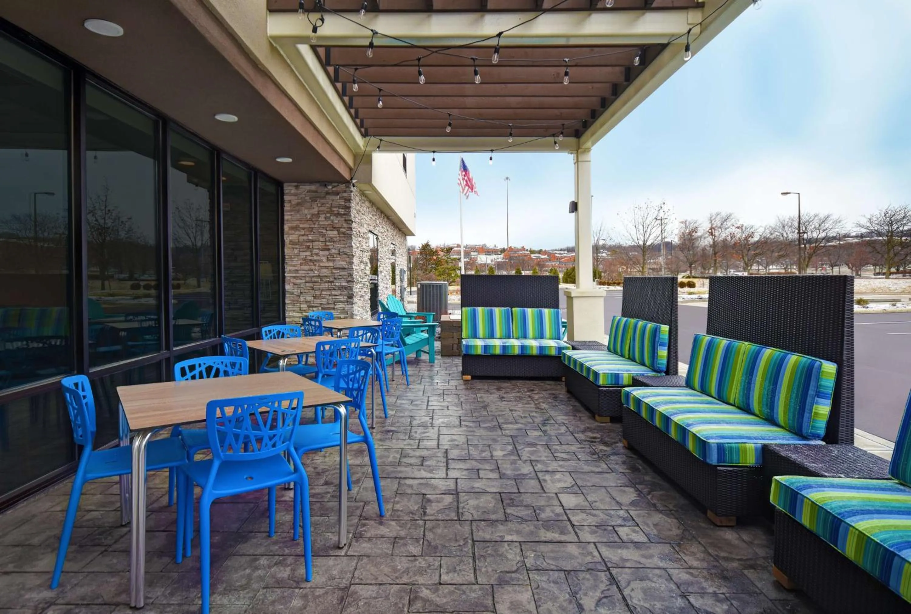 Patio in Home2 Suites By Hilton Springdale Cincinnati