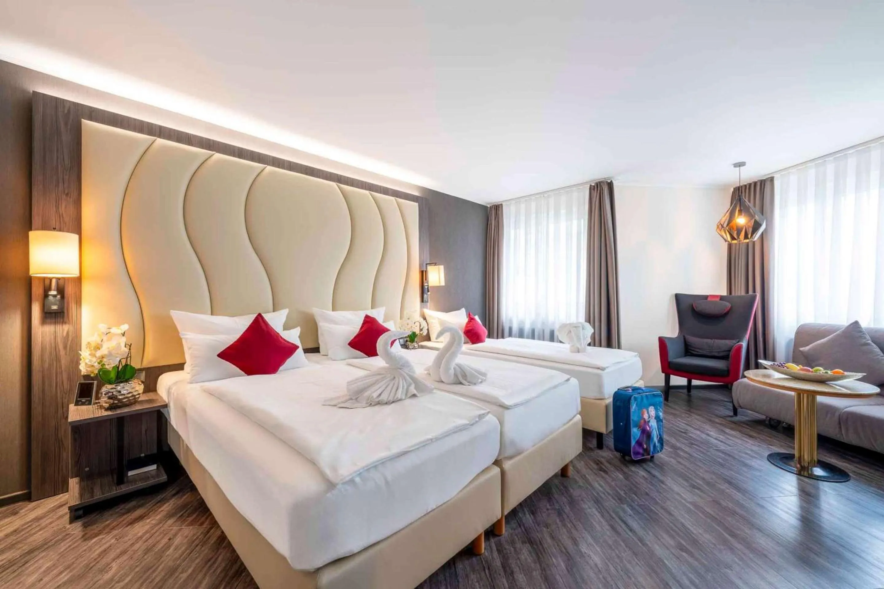 Bedroom, Bed in PLAZA INN Blankenburg Ditzingen, Sure Hotel Collection