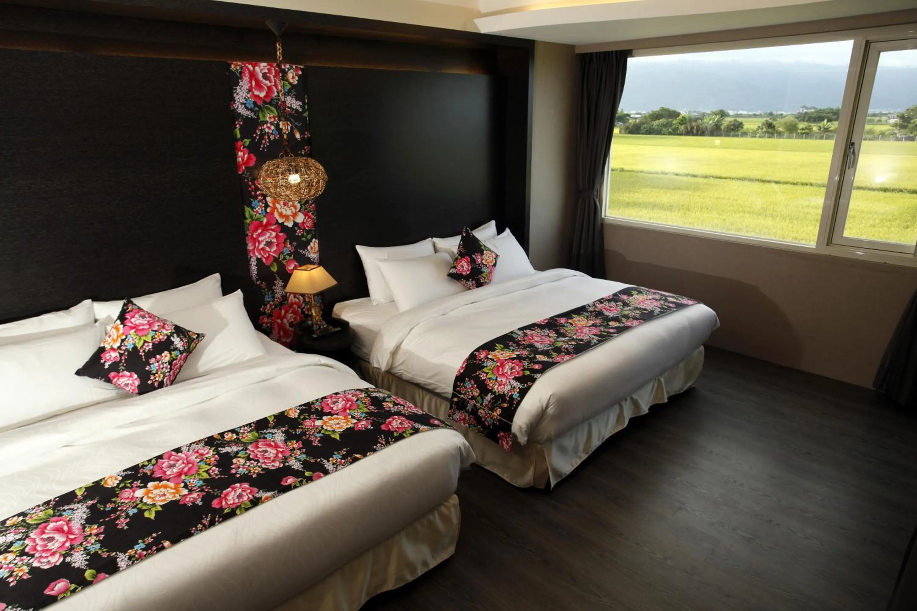 View (from property/room), Bed in Pokara Resort