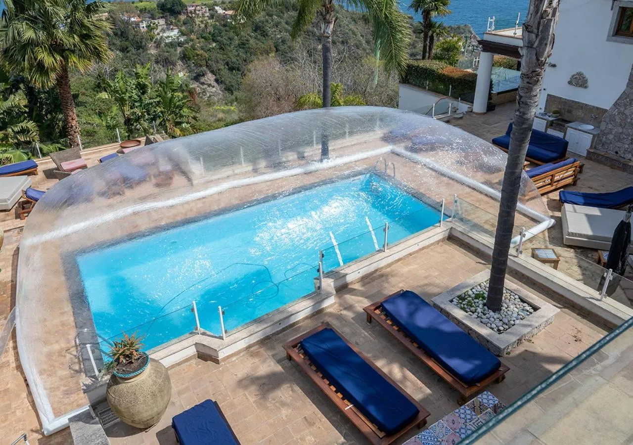 Swimming pool in Villa Zagara Garden Spectacular Sea View in Taormina