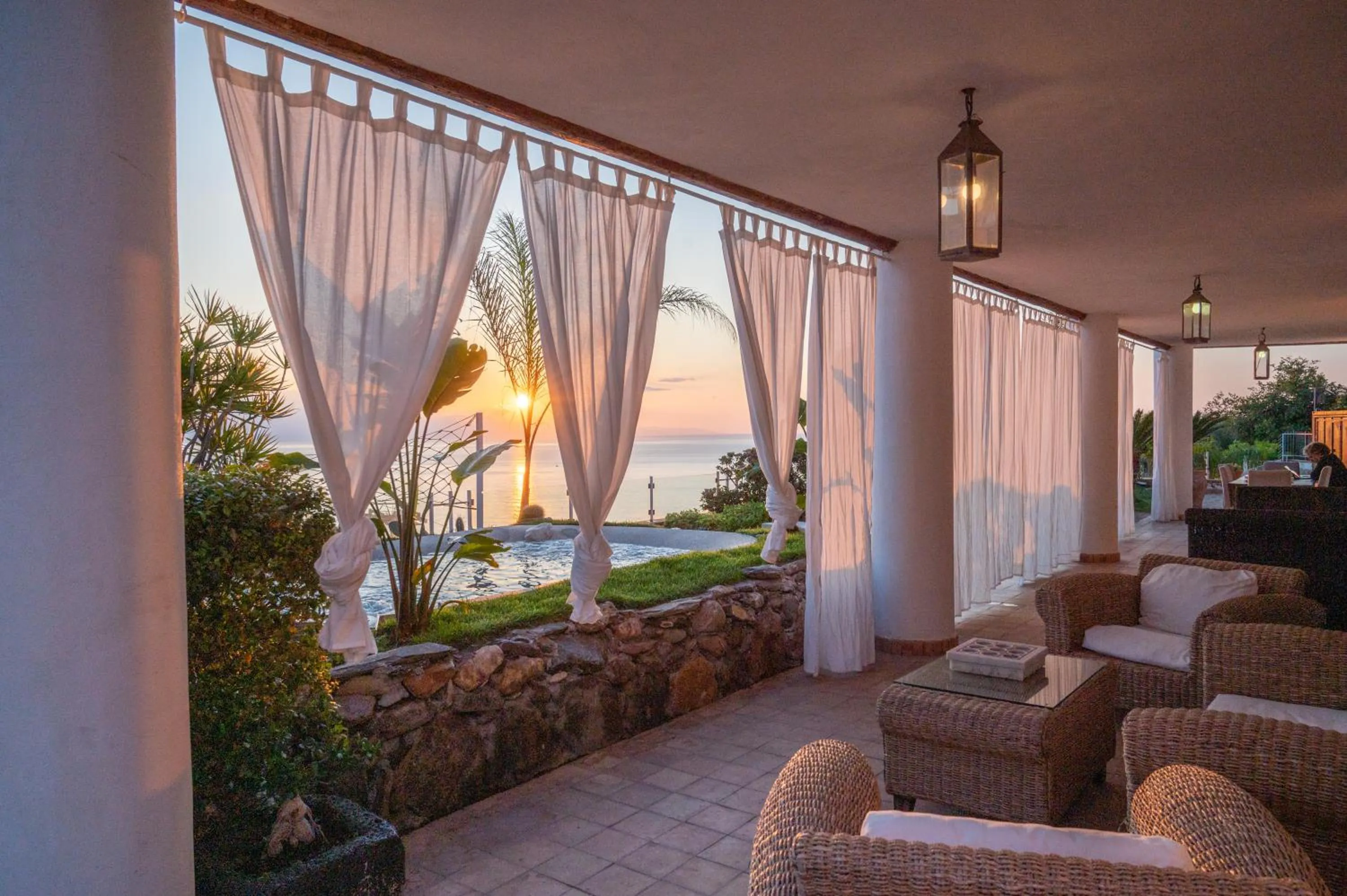 Patio in Villa Zagara Garden Spectacular Sea View in Taormina