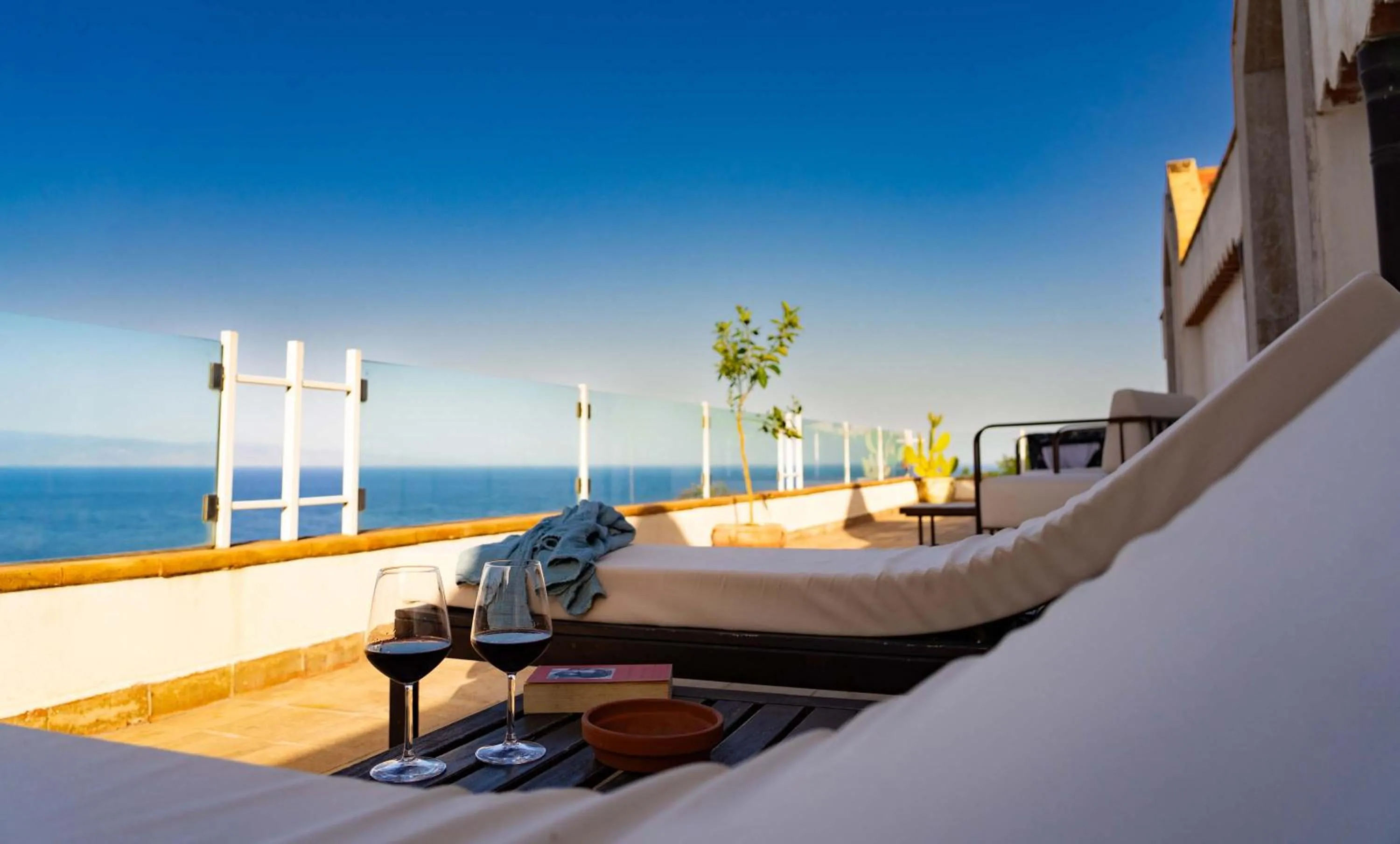 Bedroom in Villa Zagara Garden Spectacular Sea View in Taormina