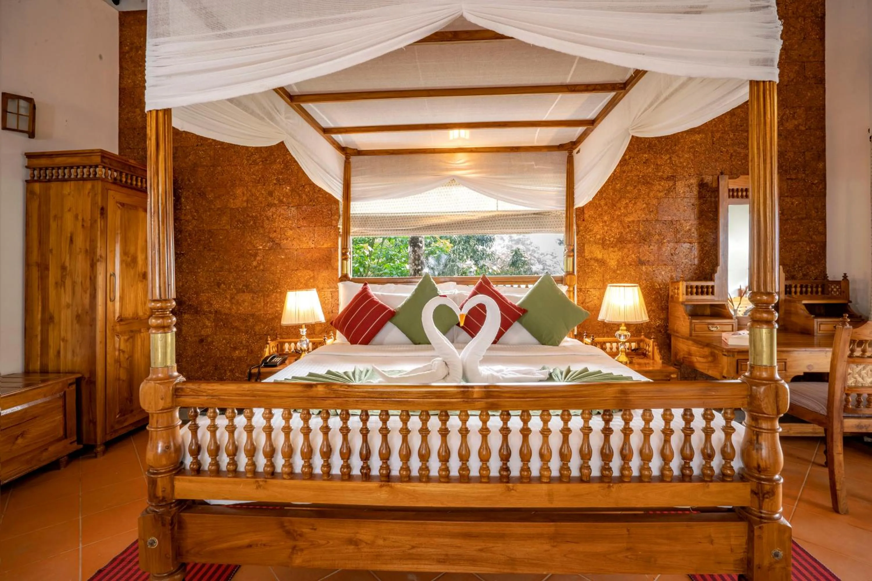 Bed in Vythiri Mist Resort