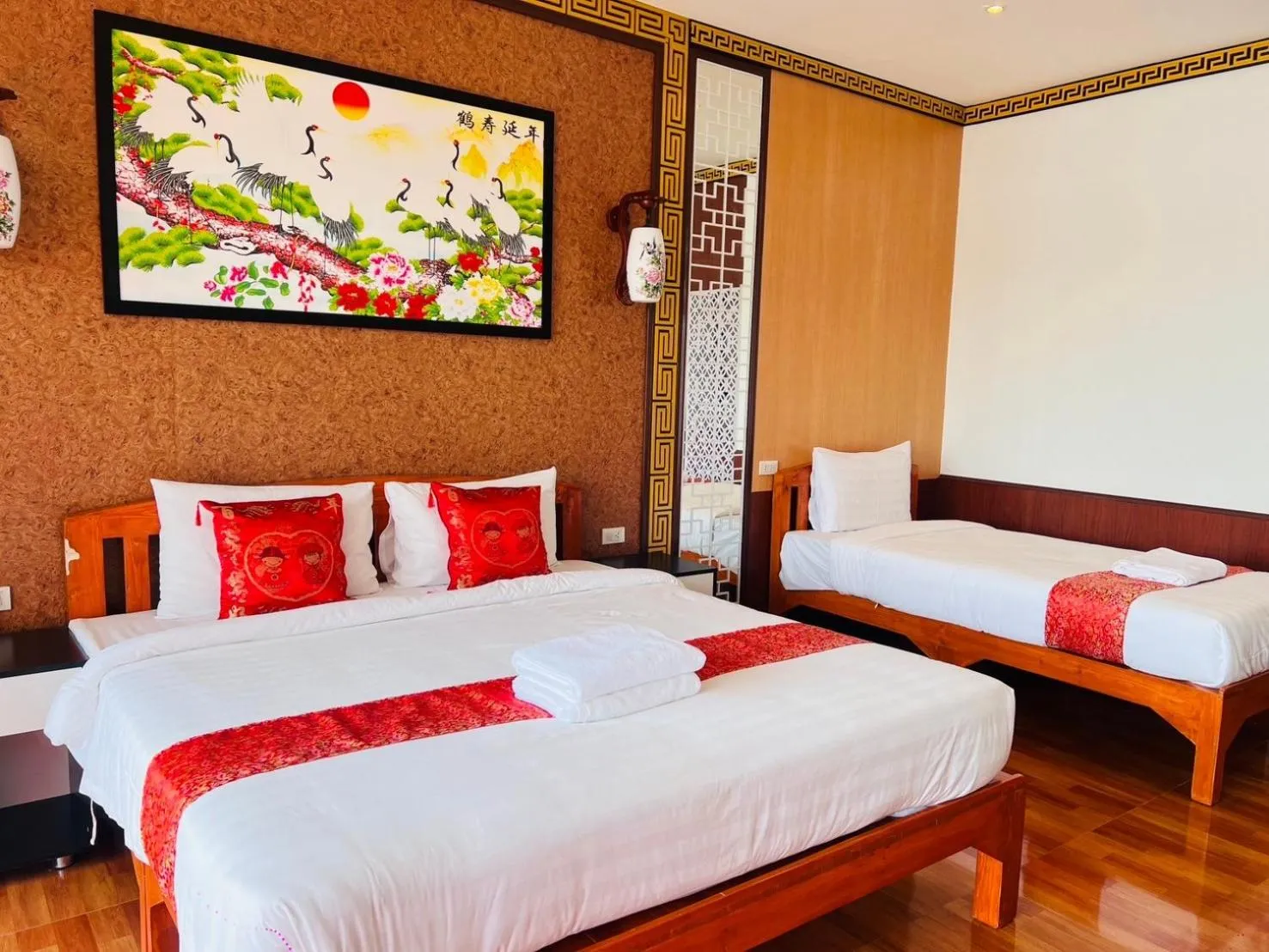 Bed in Kasem Island Resort