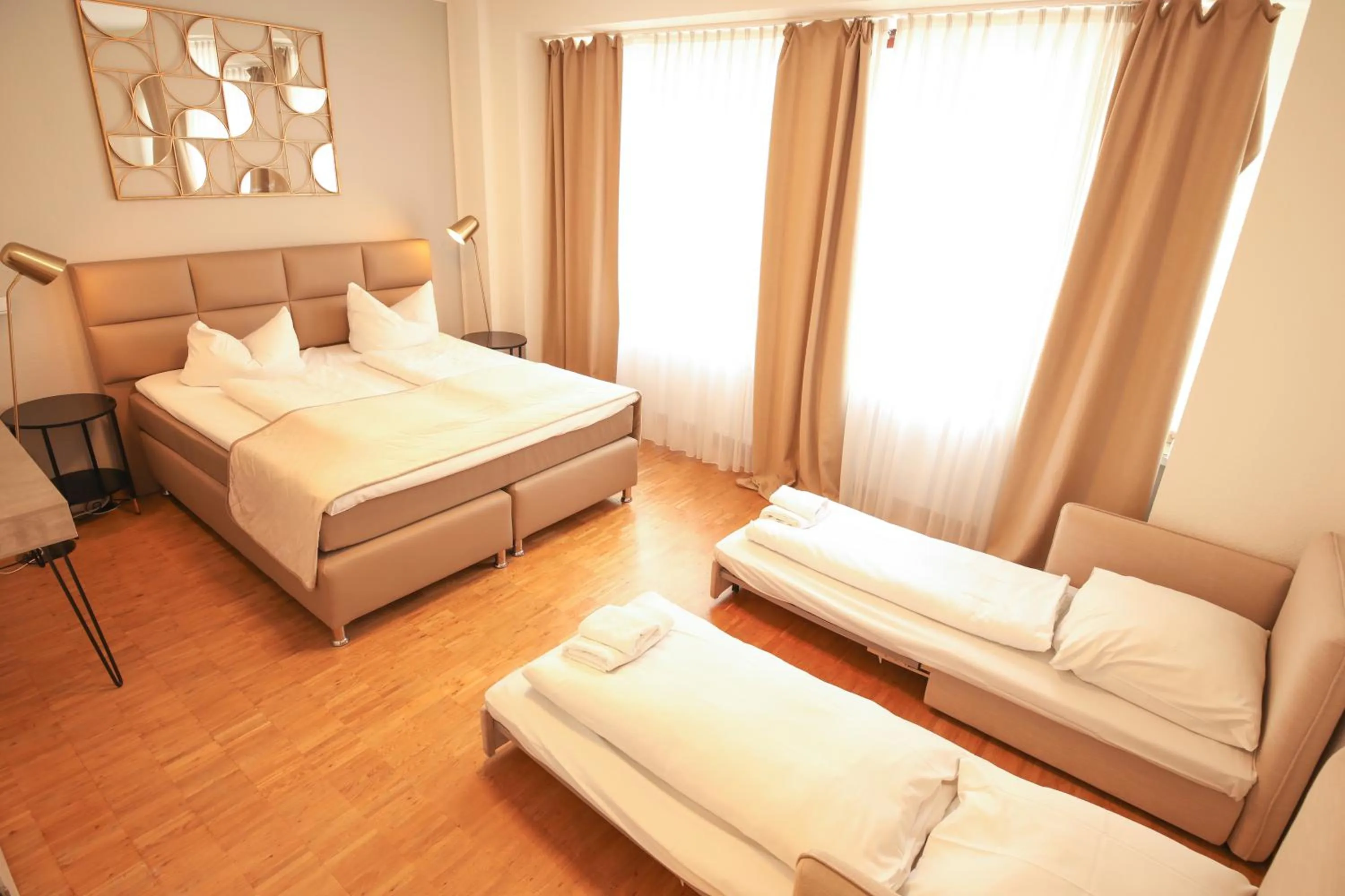 Bed in TM Hotel Düsseldorf